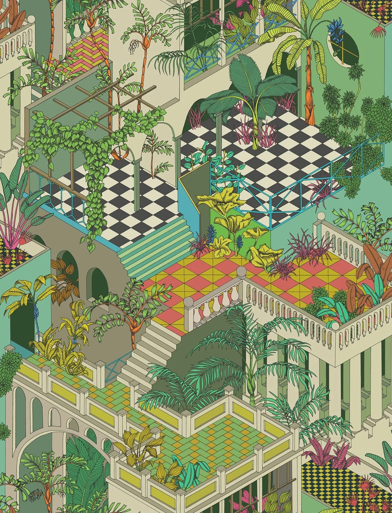 Cole & Son Miami Wallpaper 105/4017 Shop Wallpaper Online America's