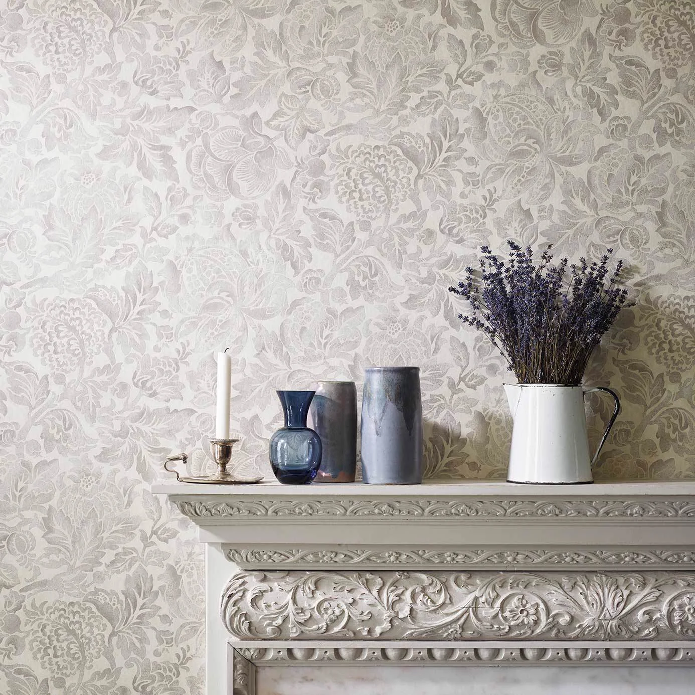 Sanderson Mawton 216418 Wallpaper Chalk/Ivory Shop Wallpaper Online