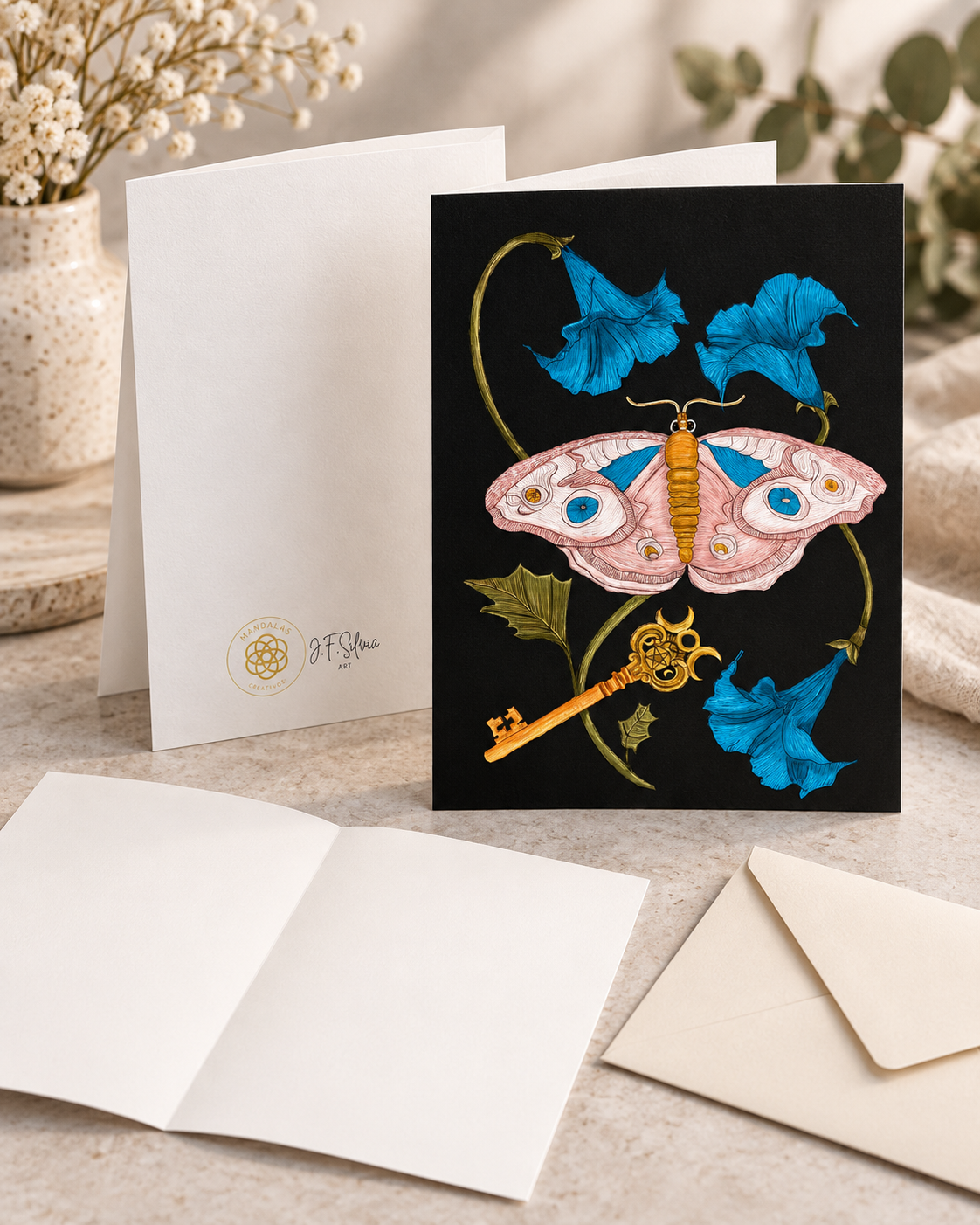Mensaxe Nocturna – Tarjeta de Felicitación doble A5