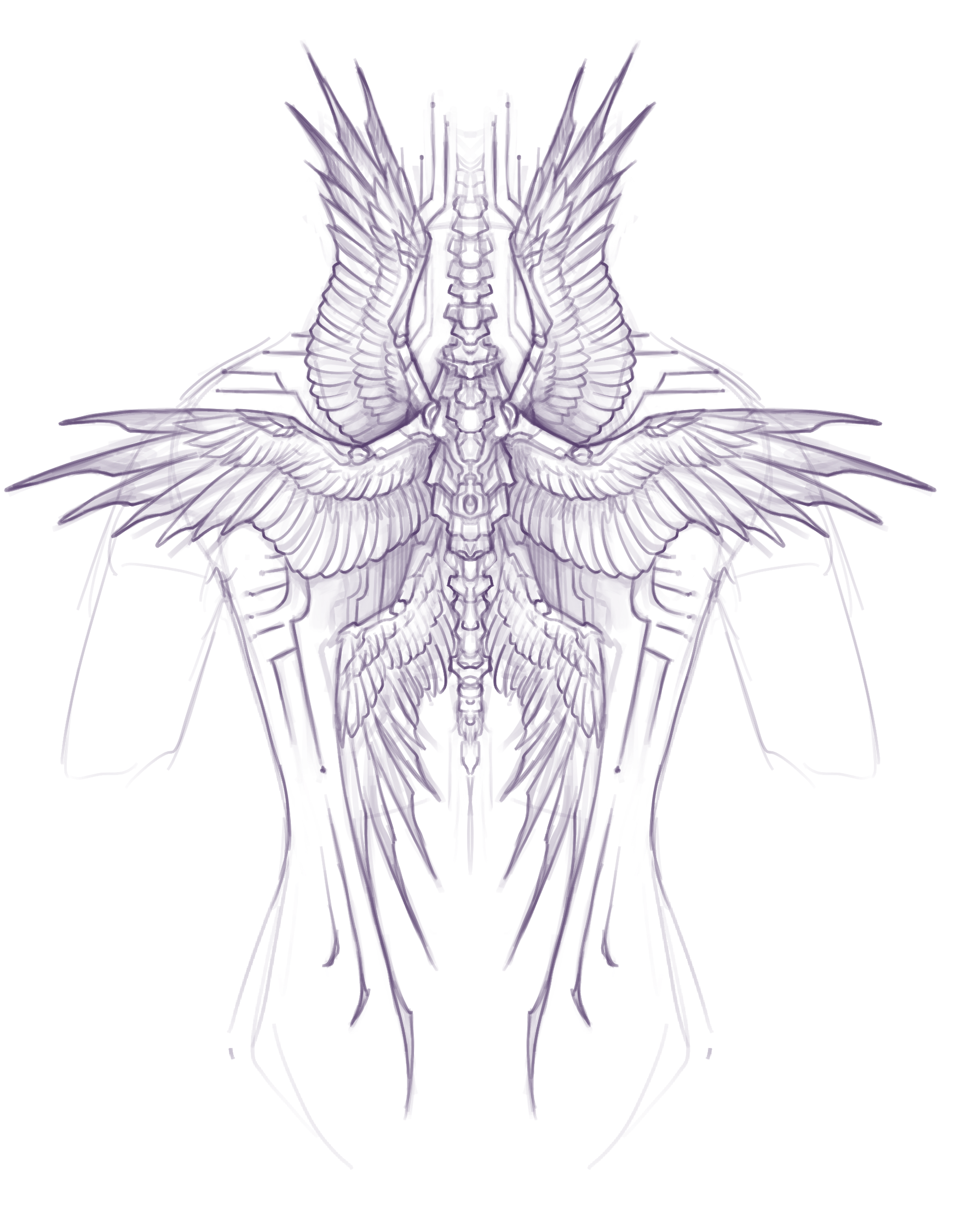 #165
Cyber-Flügel
oberer Rücken bis Haaransatz und Schultern
4-5 Termine  + Besprechungstermin zur Anpassung nötig