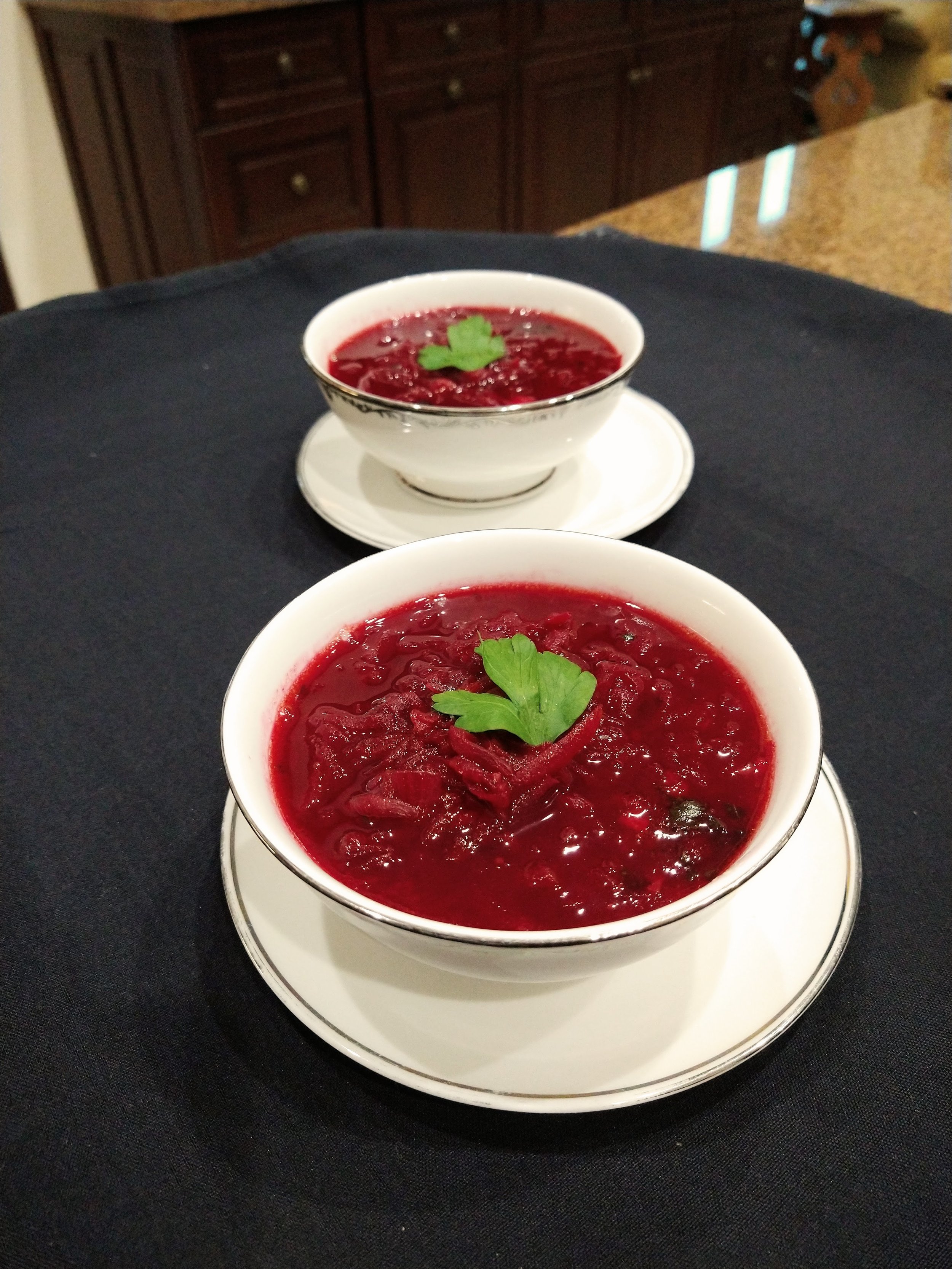 Serve the Beet and red onion healthy of the Mediterranean Diet recipesoup
