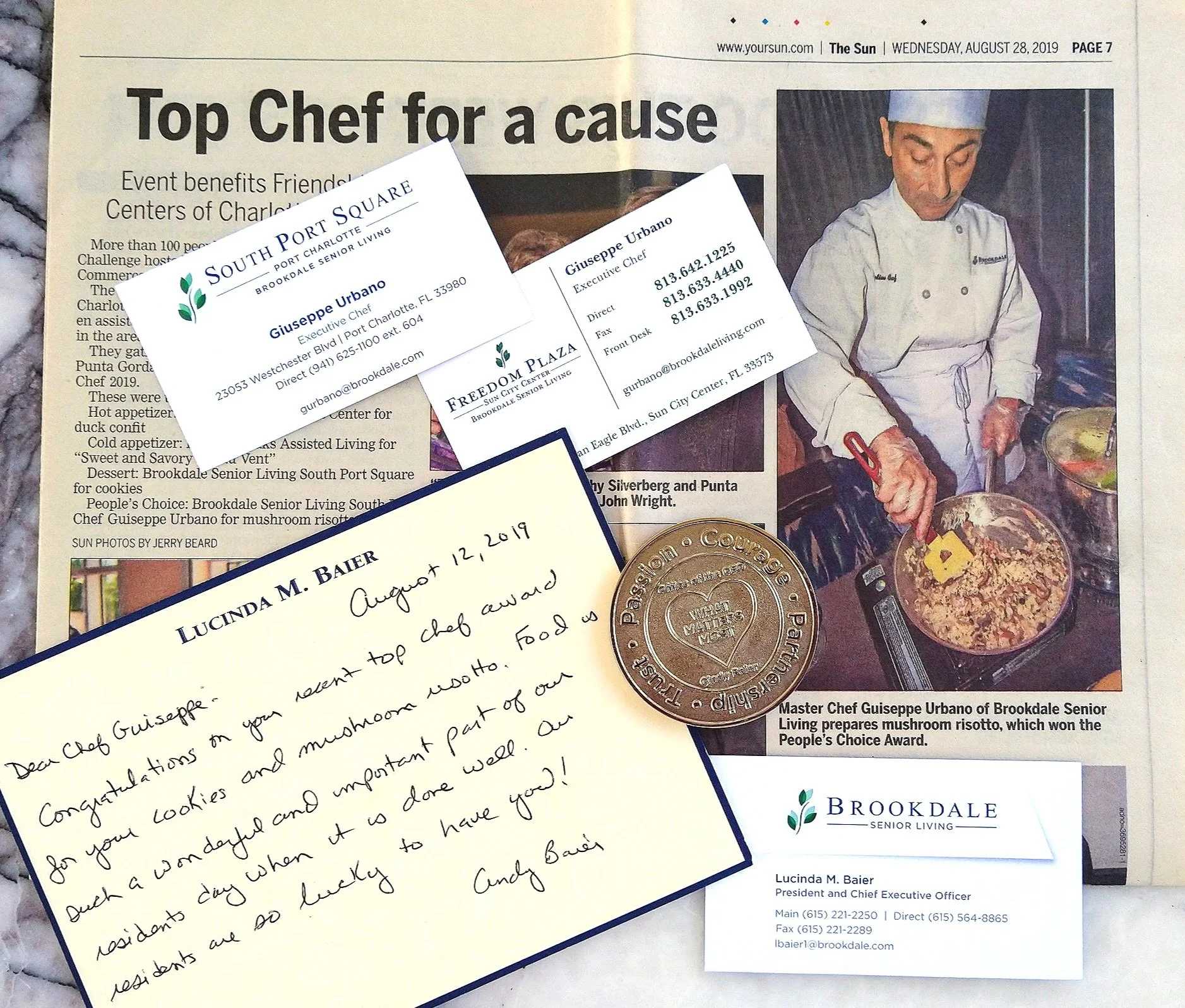 Chef Giuseppe Urbano Brookdale top chef