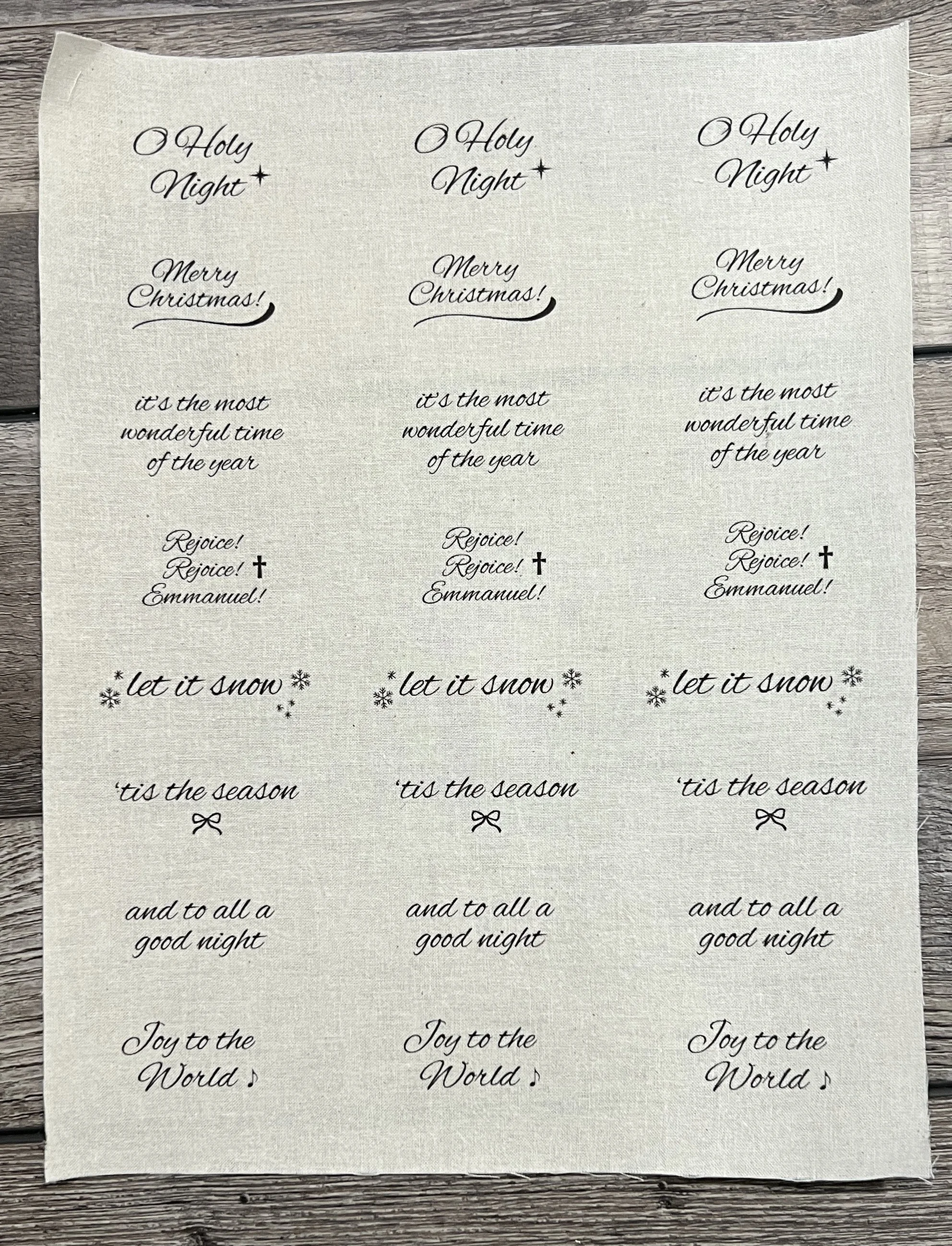 Mini Christmas Printed Fabric