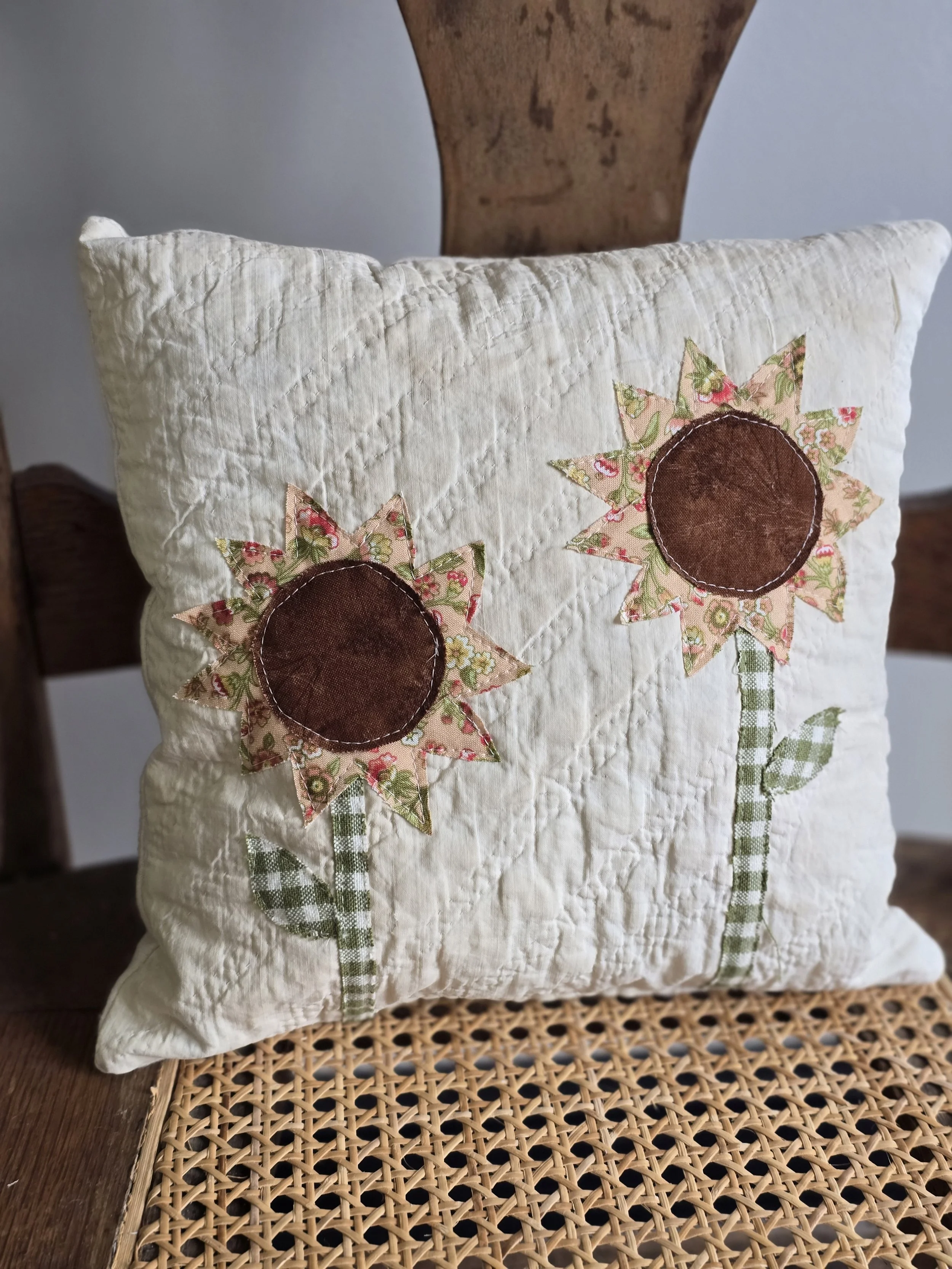 Handmade Sunflower Pillow