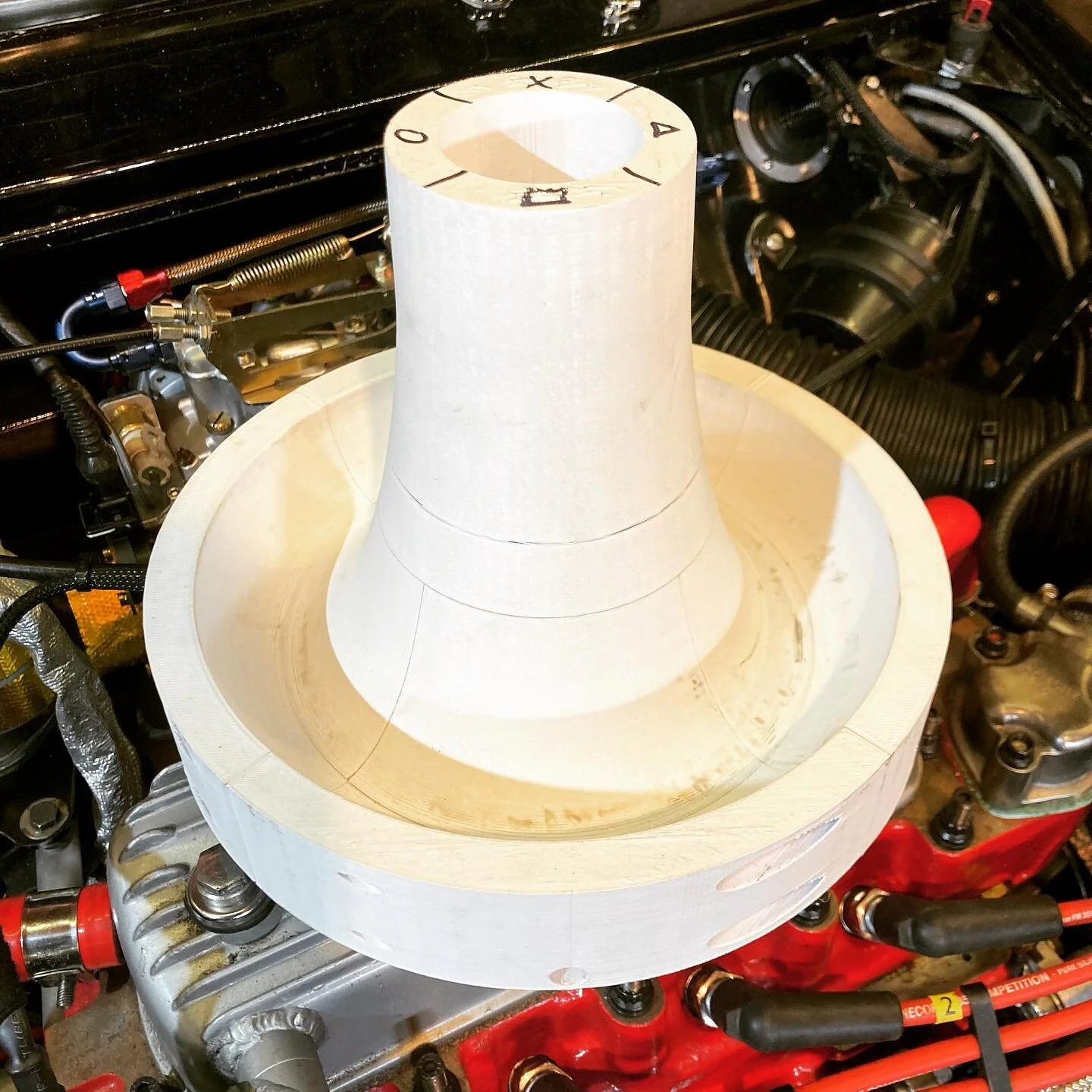 I printed a mould to make an air intake trumpet. This replaces one headlight (where regulations allow). The first part out of the mould wasn&rsquo;t great but it&rsquo;ll work for now. The next parts should be better.

#classicmini #mini #rovermini #