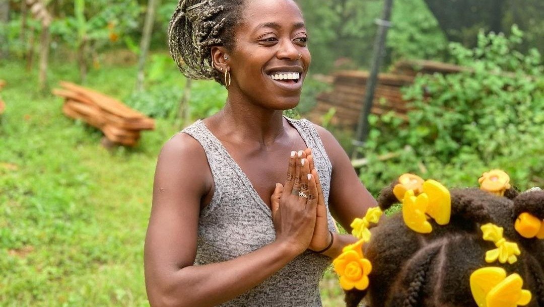 Shaelle leads youth yoga classes