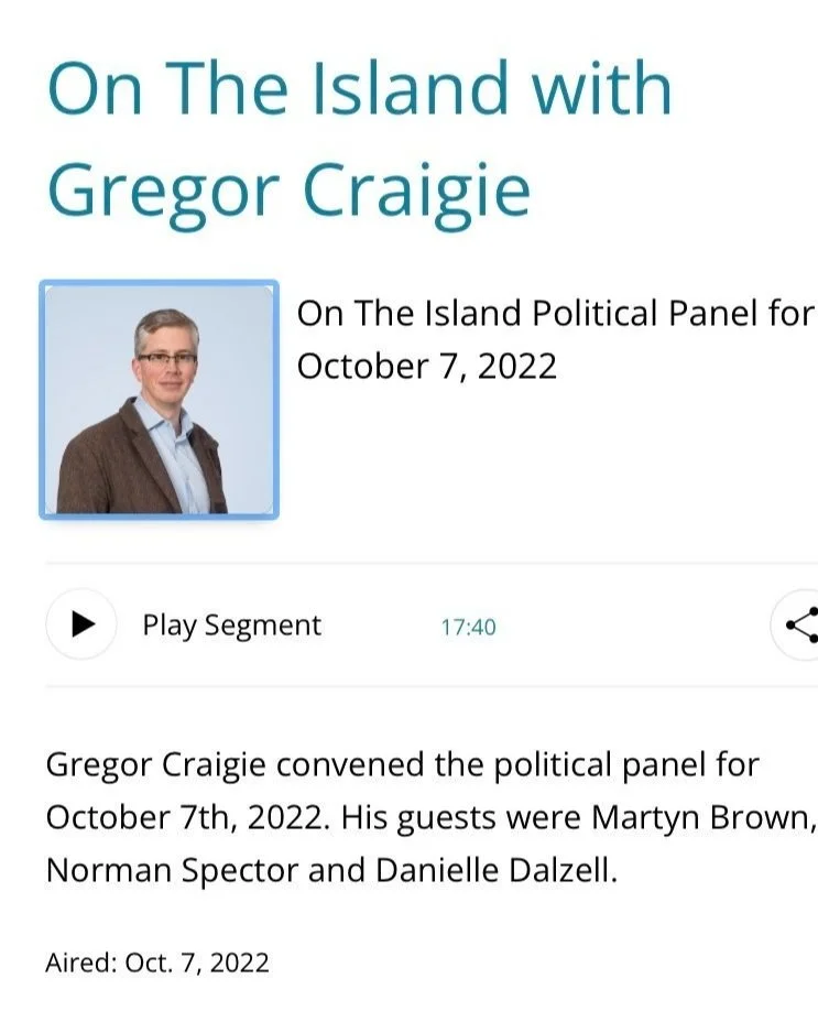 CBC on the Island - Friday Political Panel - Oct 2022
