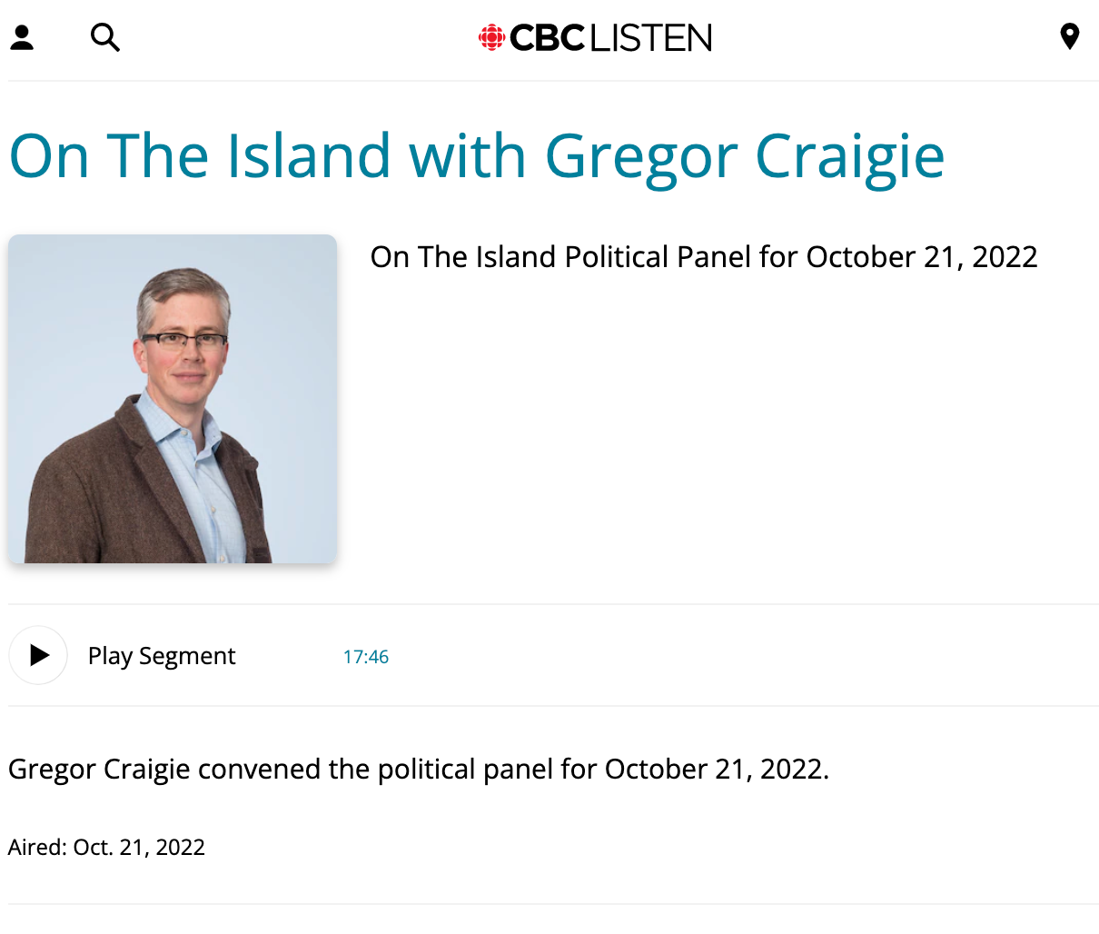 CBC On the Island - Political Panel - October 21, 2022