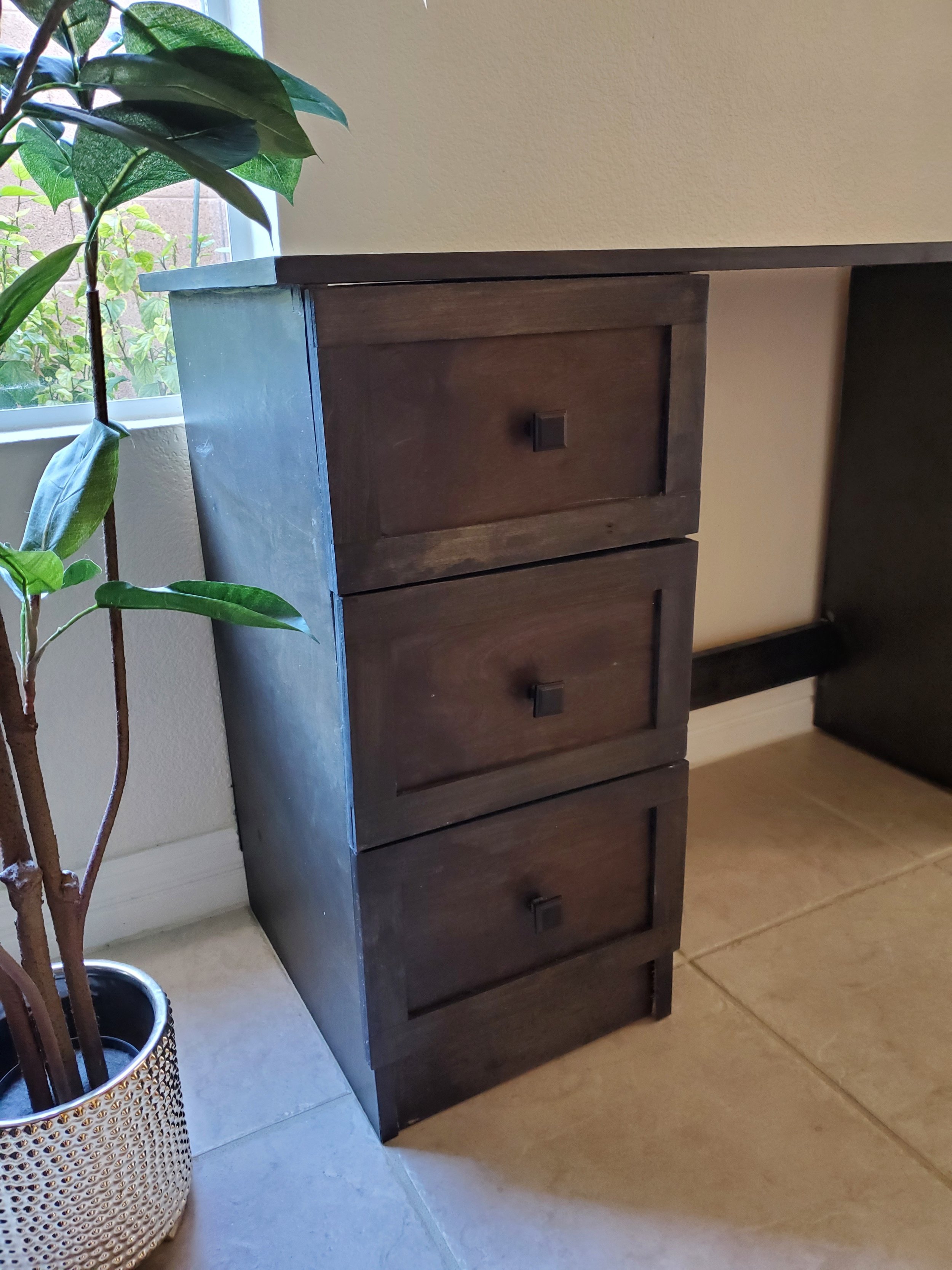 Rustic Drawer Box for Double Seated Desk