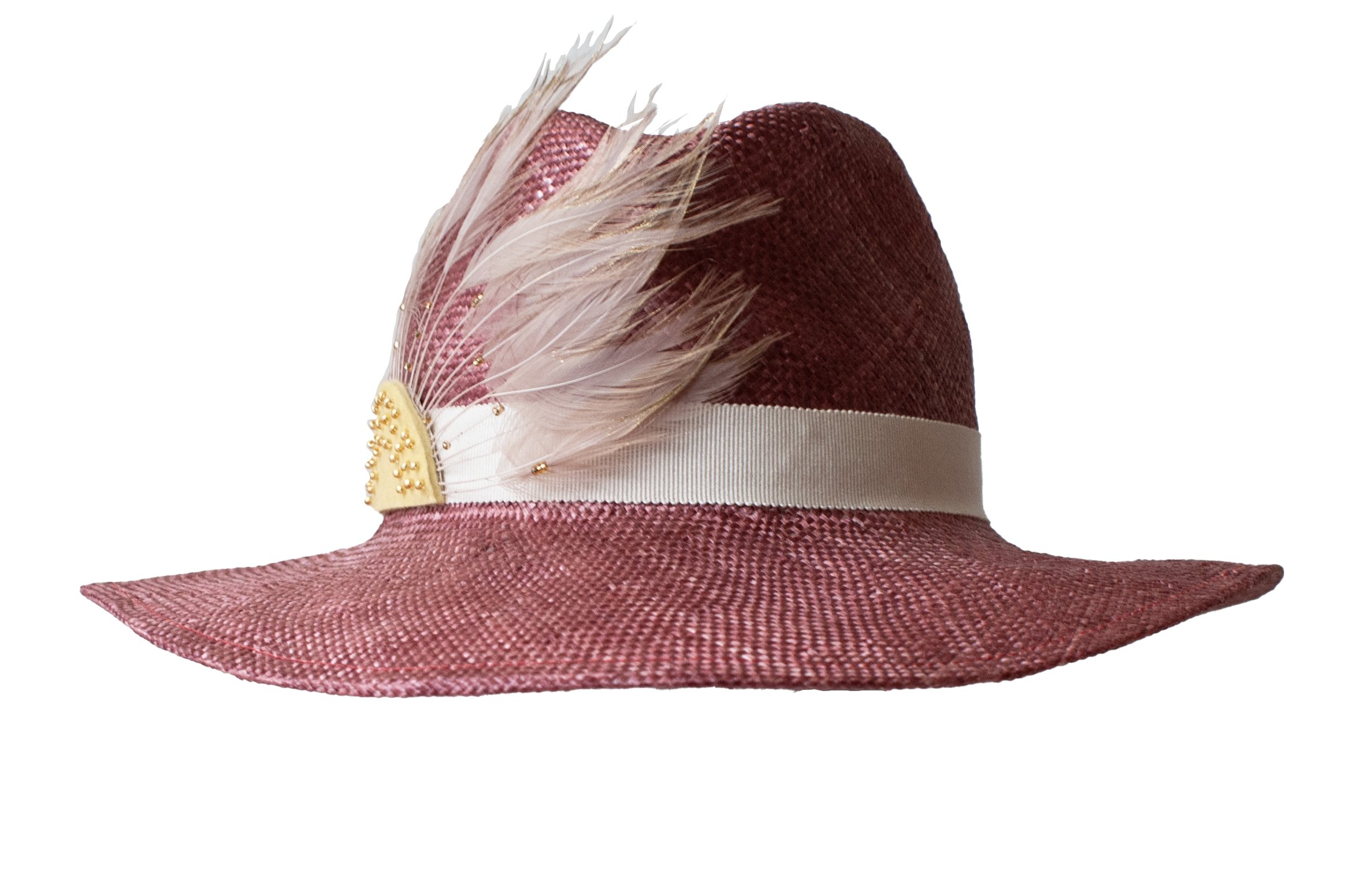 Pink Feather Fedora 