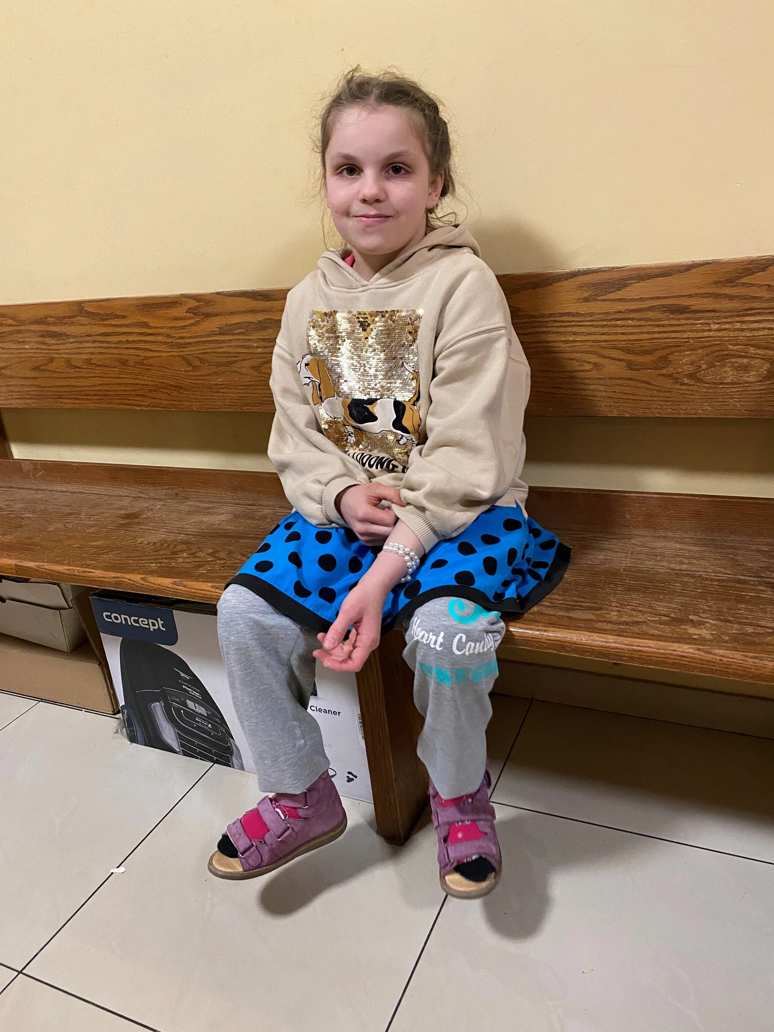 Natasha, a 9-year-old refugee from Ukraine