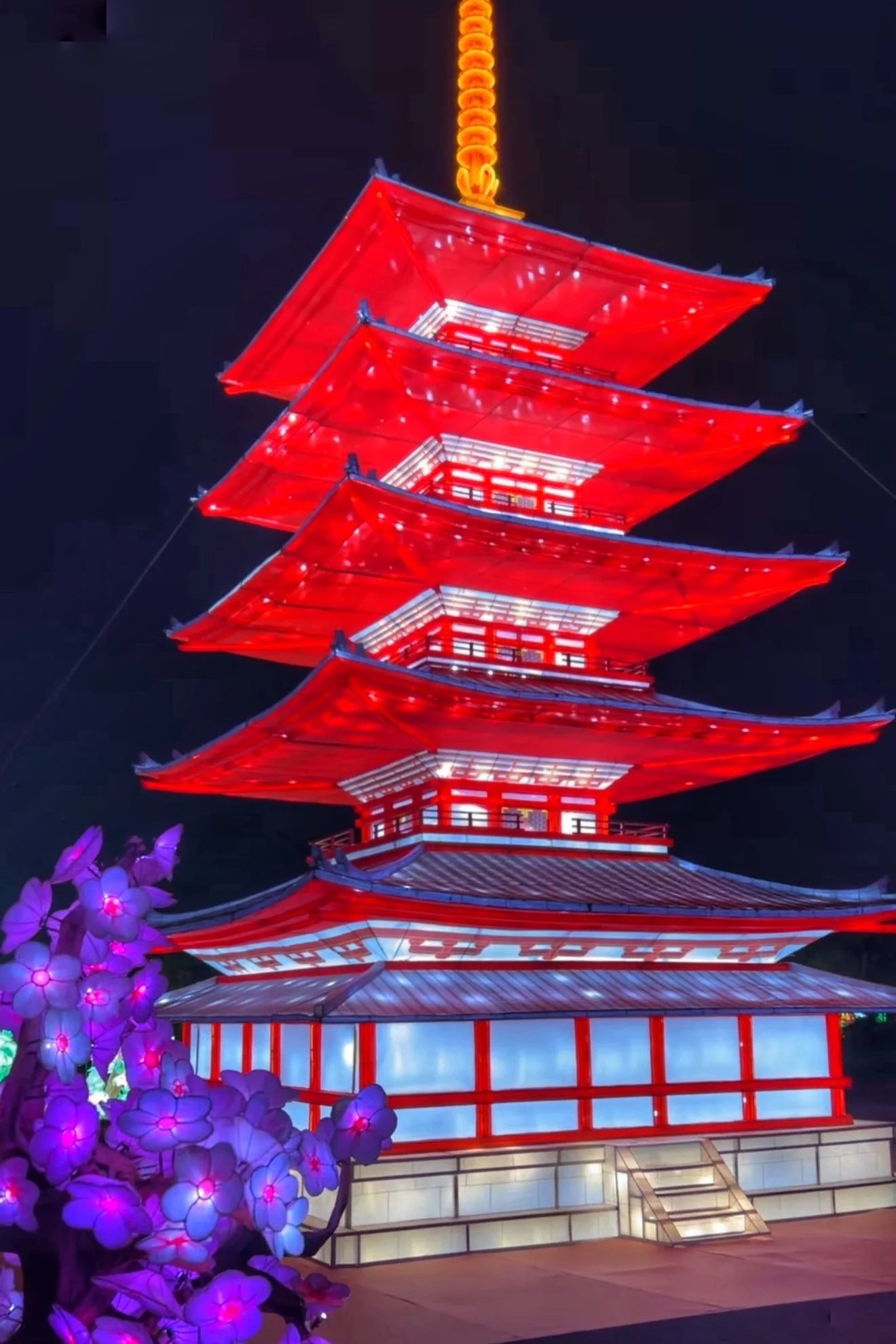 Radiant Nature lantern festival Houston Botanic Garden night display