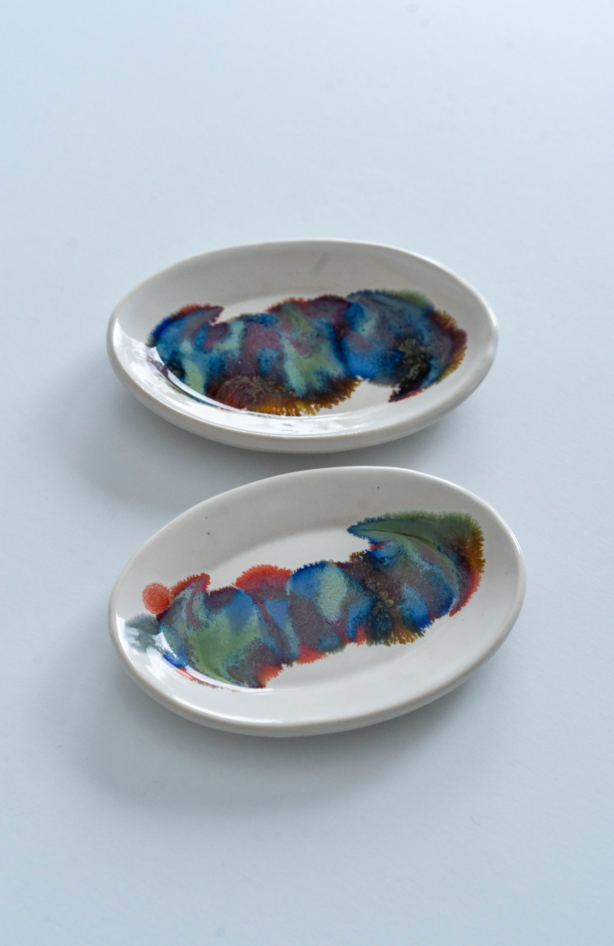 Trinket Dishes (Set of 2 in Glazey River)