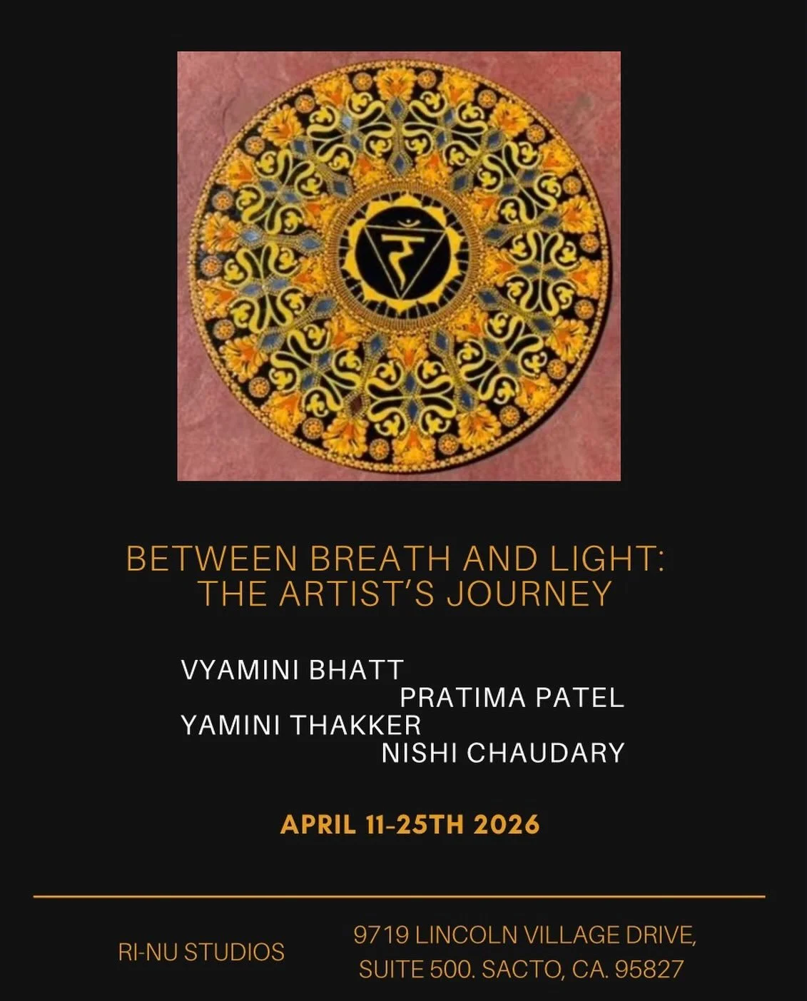 Artist Reception April 25th 4-7 pm