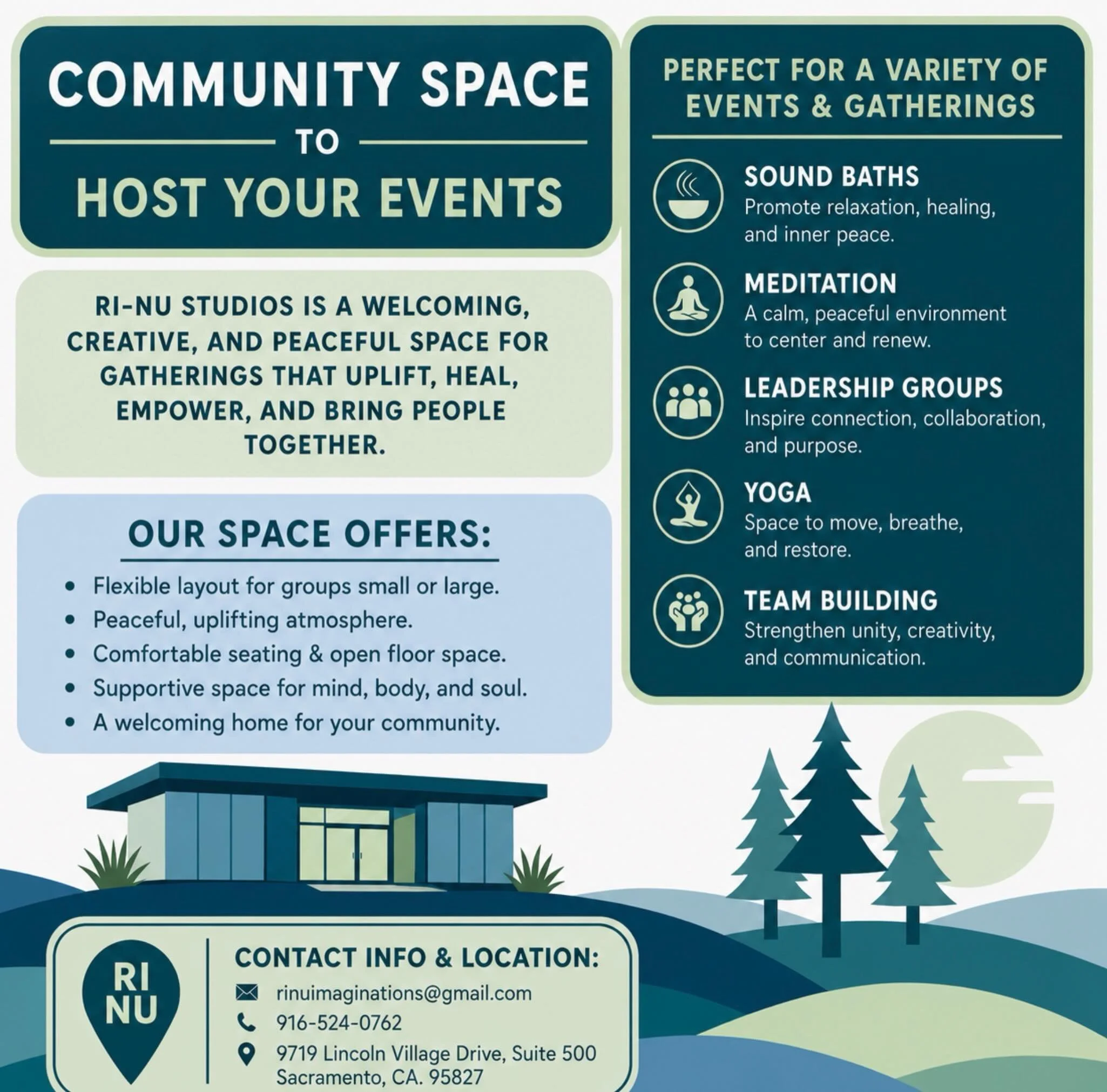 Host your event @ Ri-Nu !!