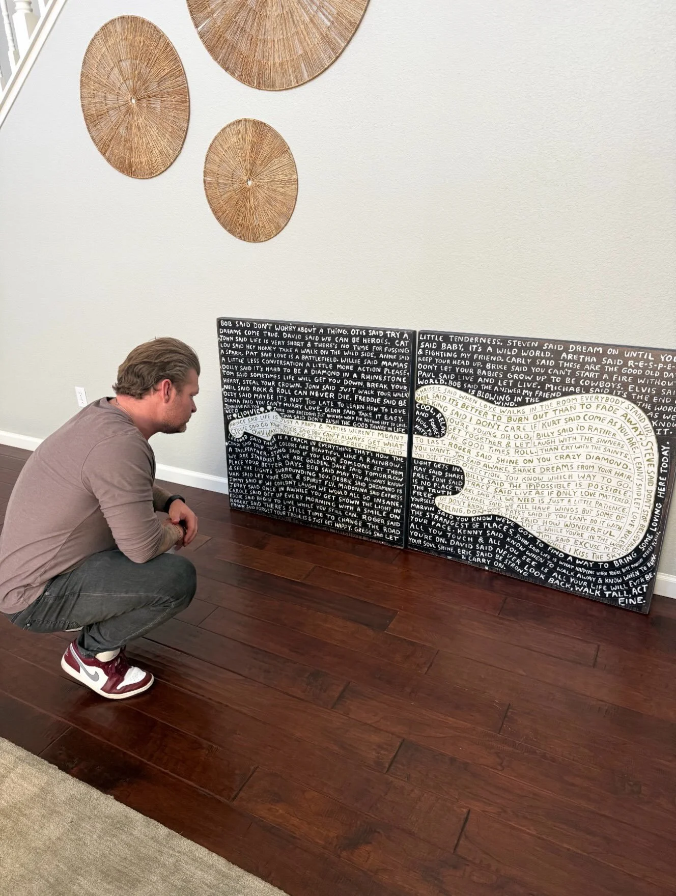 My Daughter in Law bought my Son the perfect piece of art. Jacq and Ryan, I love your Love!! - Mom.
