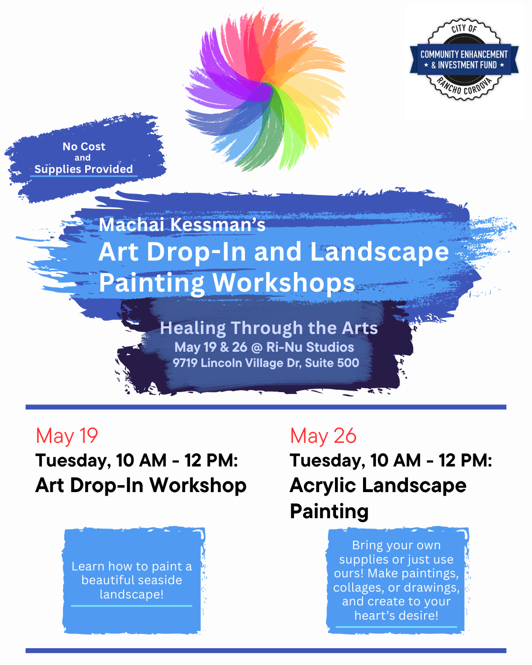 Machai Kessman - Art Drop-In and Landscape Painting Workshops