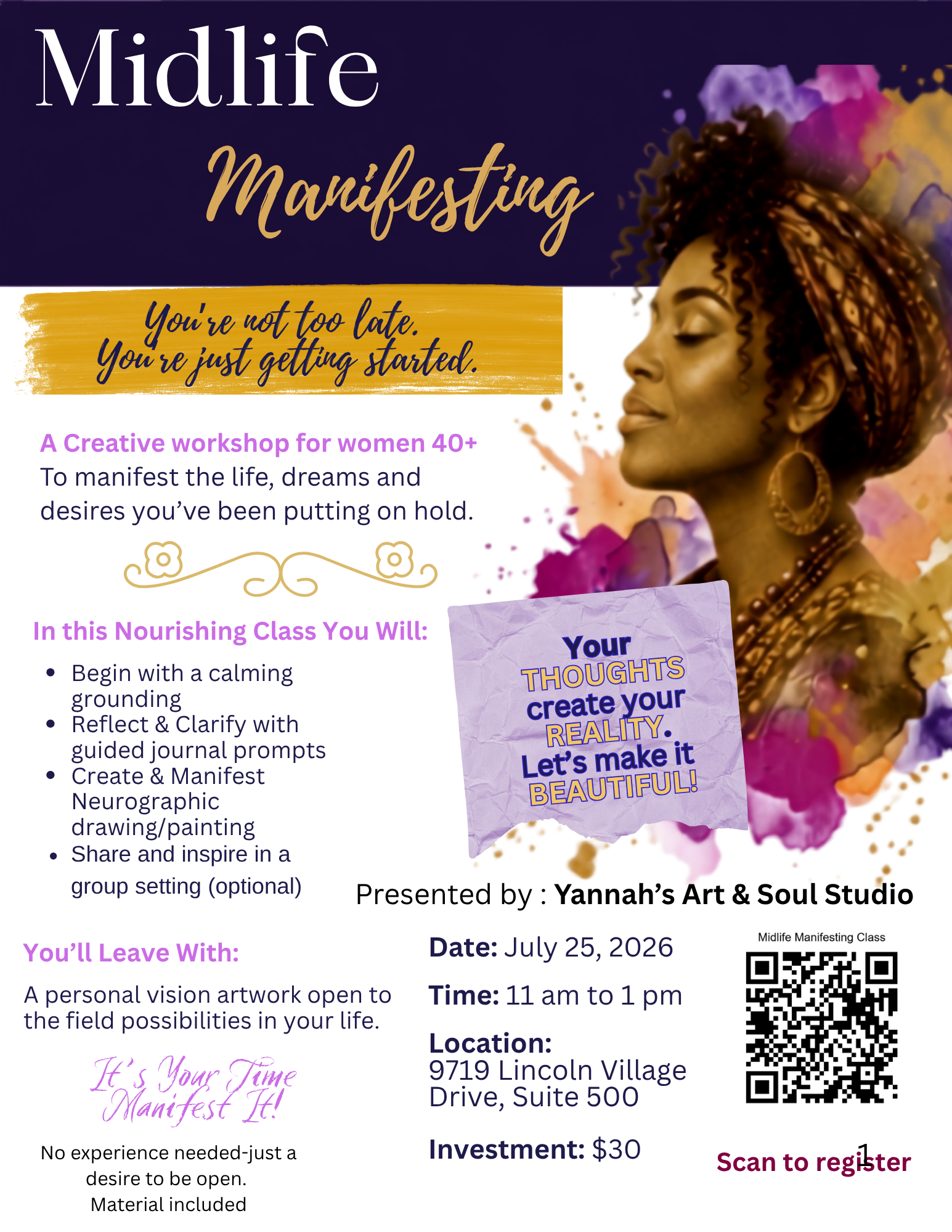 Yannah Evans - Midlife Manifesting Workshop