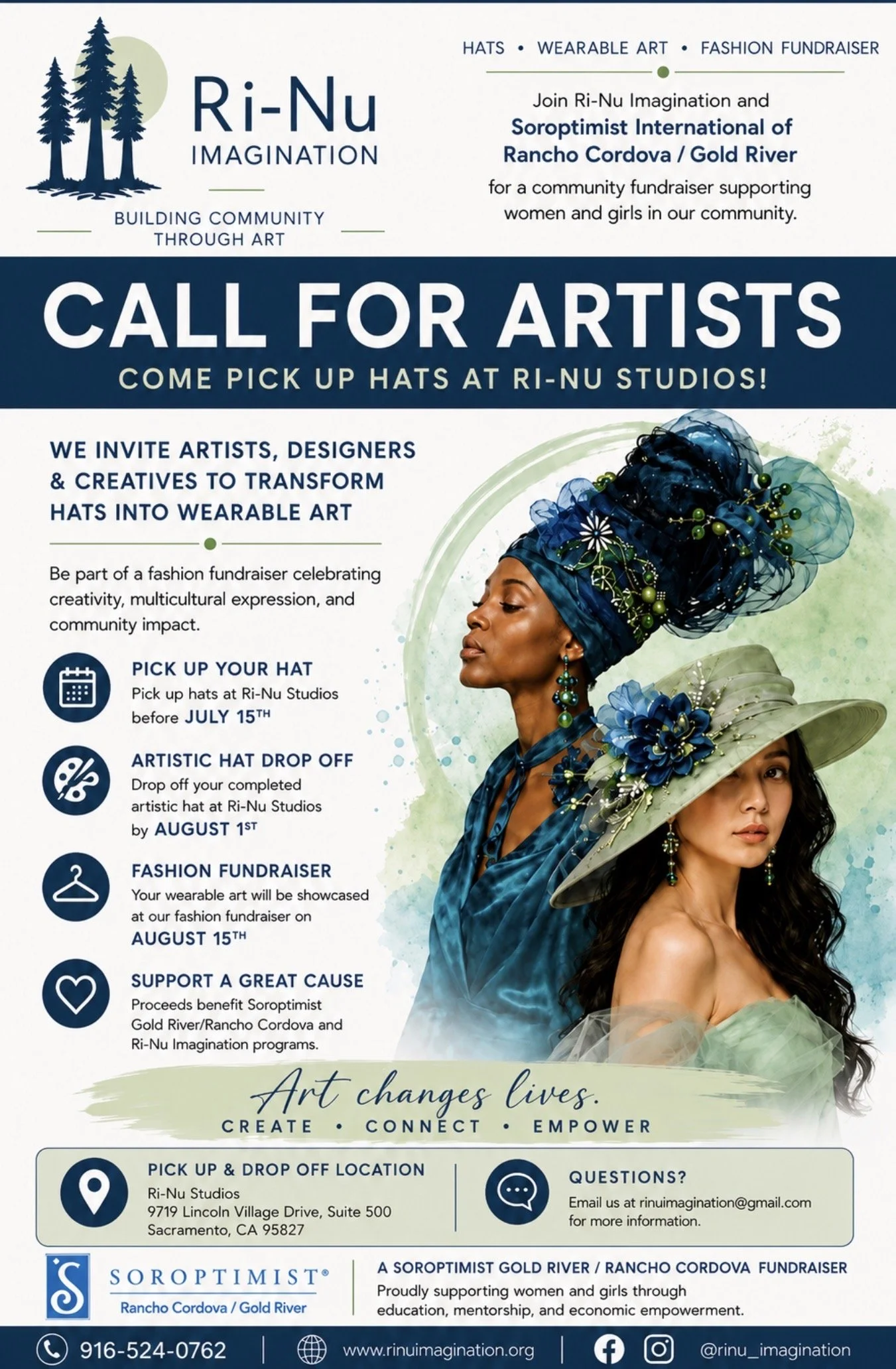 The Hat Canvas: Where Art Meets Impact - Fashion Fundraiser - Call For Artists