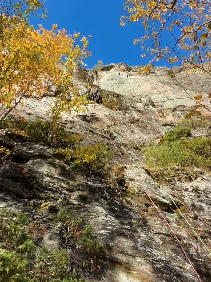 Sist uke hadde vi flere spesialbestillinger fra ulike bedrifter🍁🍂.

Til en bedrift hadde vi rigget en 40 meter lang rappell 🧗&zwj;♀️😃

En annen gruppe hadde guidet el.sykkeltur p&aring; grusveg og enkel sti, og litt mer krevende sti for de som &o