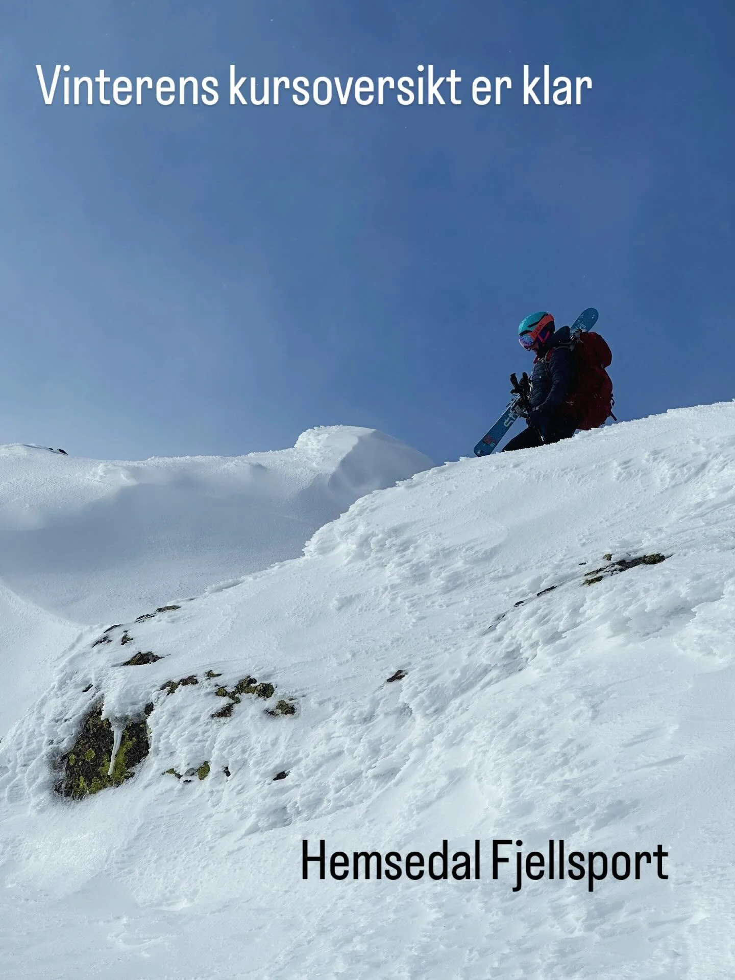 ❄️Vinterens kursoversikt er klar. N&aring; er det bare &aring; begynne &aring; planlegge og booke inn!
Alle kursene er i Hemsedal, med lokale og godkjente Skredinstrukt&oslash;rer. 

 ❄️❄️❄️NF- grunnkurs skred- Alpin ferdsel 3 dager
 ☃️30.jan-1. feb.