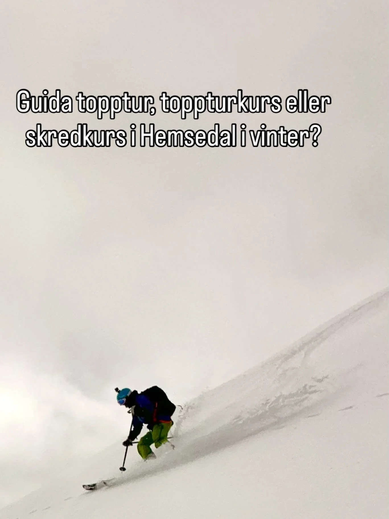 N&aring; dr&oslash;mmer vi om en fin vinter❄️❄️❄️!

Bli med p&aring; NF godkjente 3 dagers skredkurs, 2 dagers skredkurs, skreddag, 2 dagers toppturkurs eller rett og slett guiding p&aring; en eller flere av Hemsedal sine fine fjell. 

Vi har &aring;