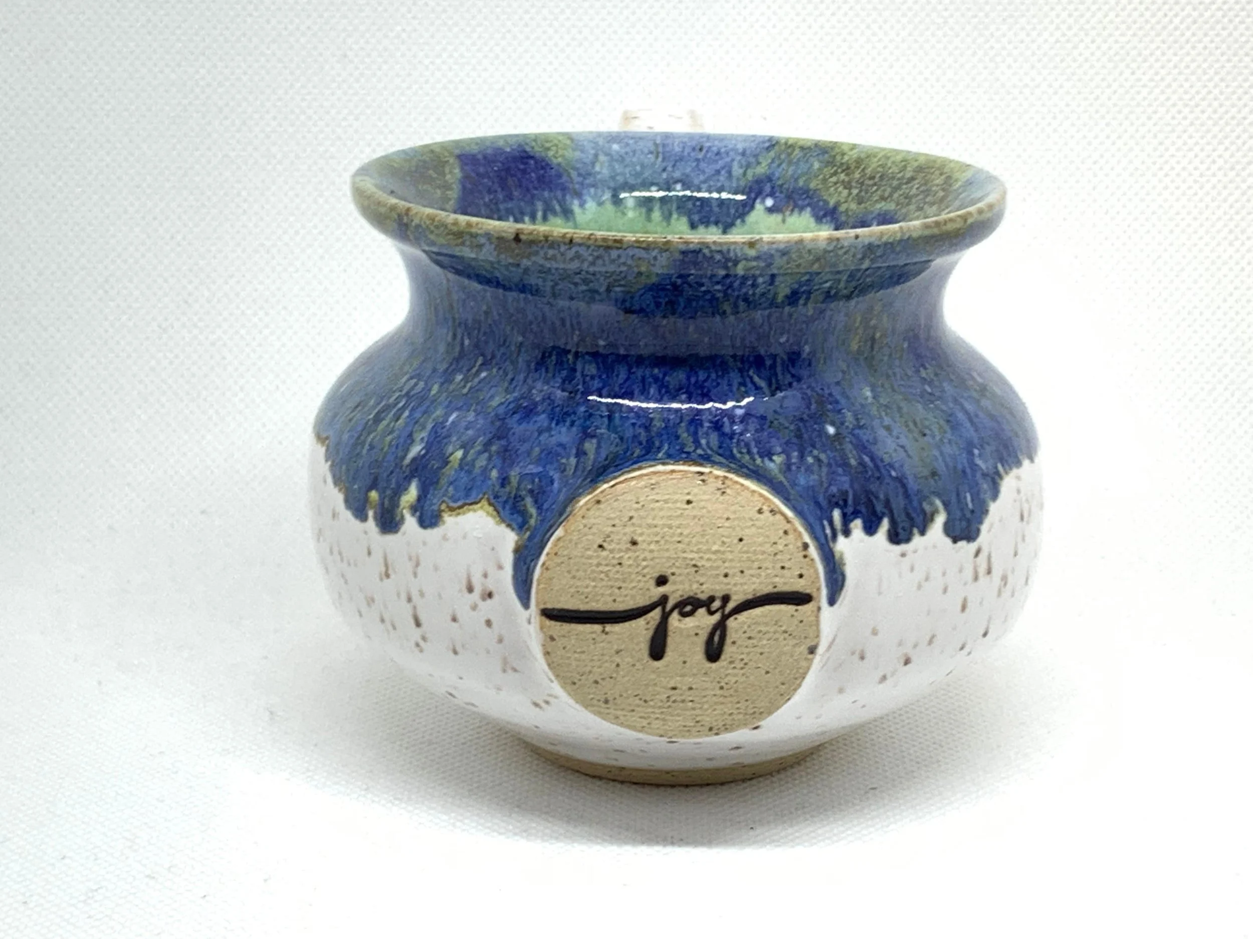 Blue and White Joy Mug