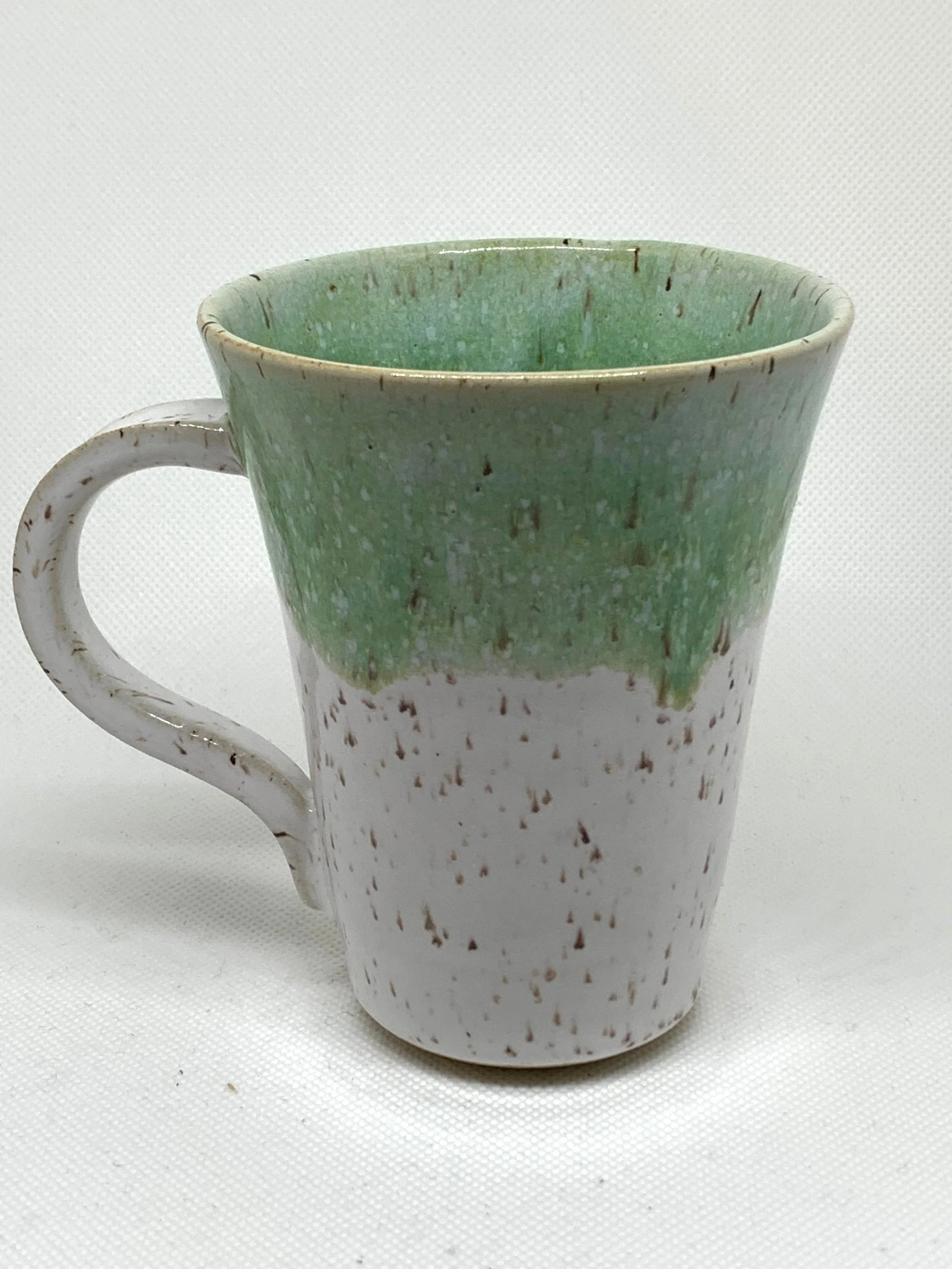 White and Green Mug