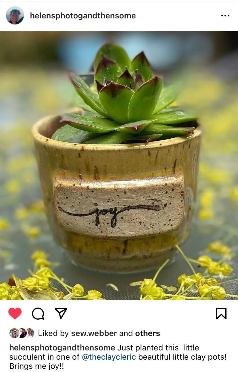 The person who bought this put a succulent in my joy dish and I absolutely love how cute it looks in there!