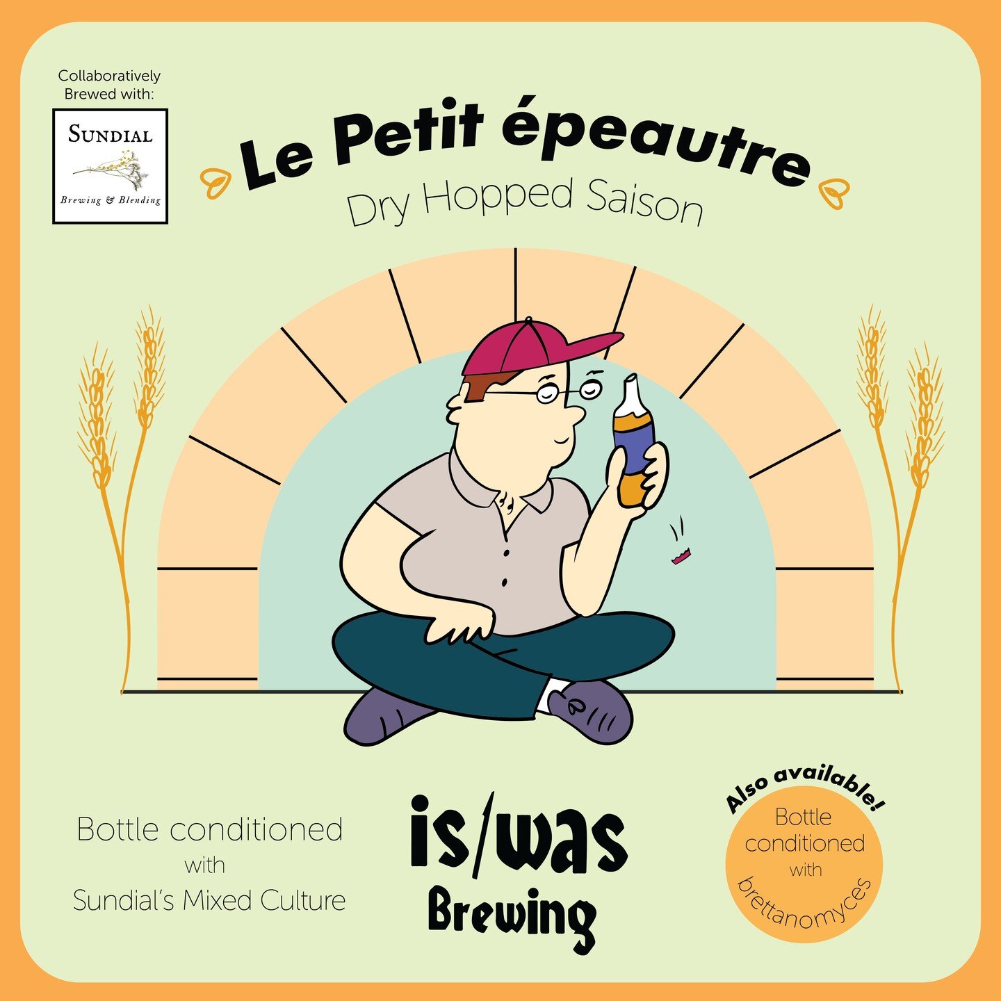 Le Petit &Eacute;peautre, our Dry Hopped Einkorn Saison collab with our friends at @sundialbrewing is available in our online store for pick up at the @begylebrewing taproom and will see full distribution this week.⁣
⁣
Our collaboration, Le Petit &Ea