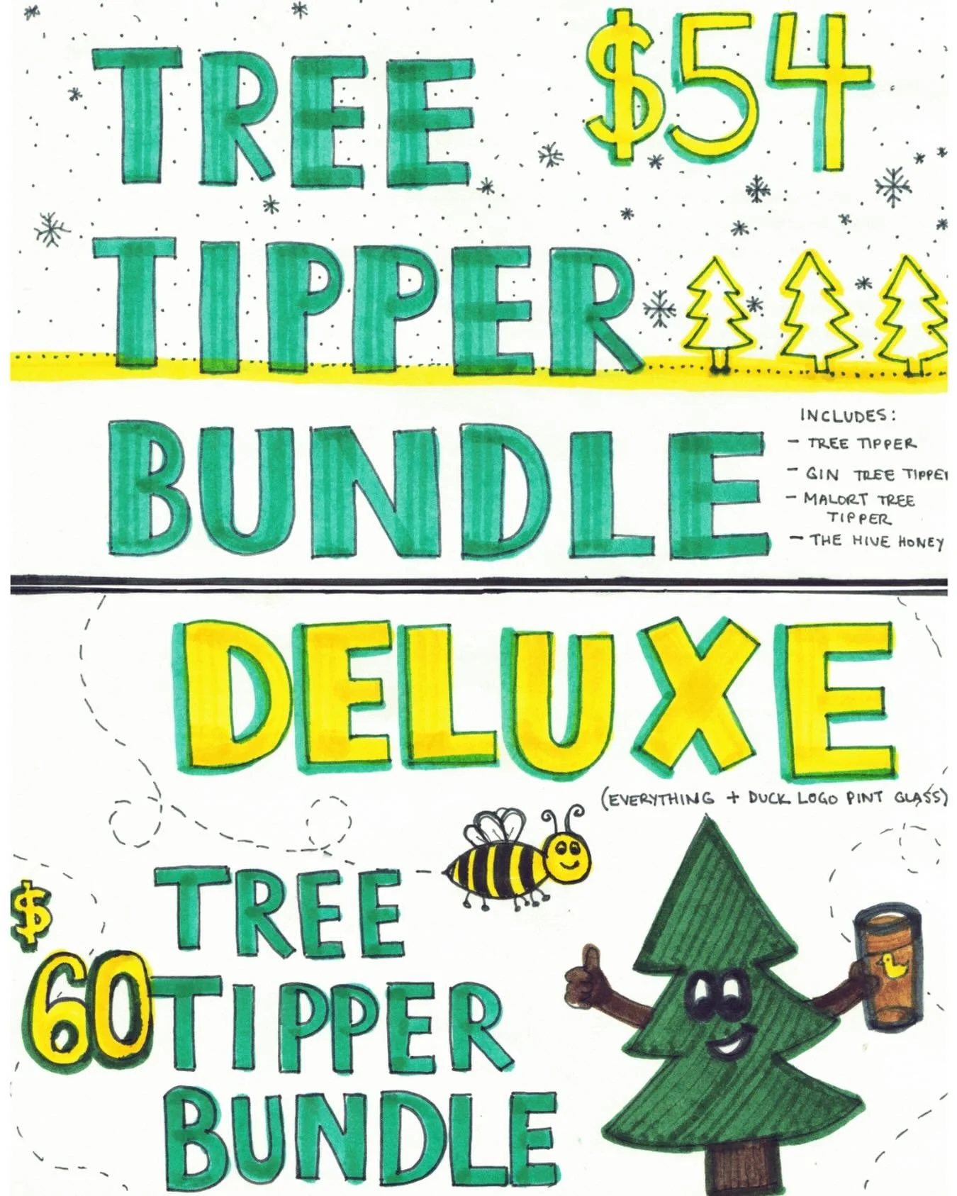 🎄 Tree Tipper Bundles are here! 🎄
 All wrapped up and ready for the holidays.

Standard bundle includes: &bull; Tree Tipper &bull; Gin Barrel Aged Tree Tipper &bull; @jeppsonsmalortchicago Barrel Aged Tree Tipper &bull; Local honey from @thehivesup