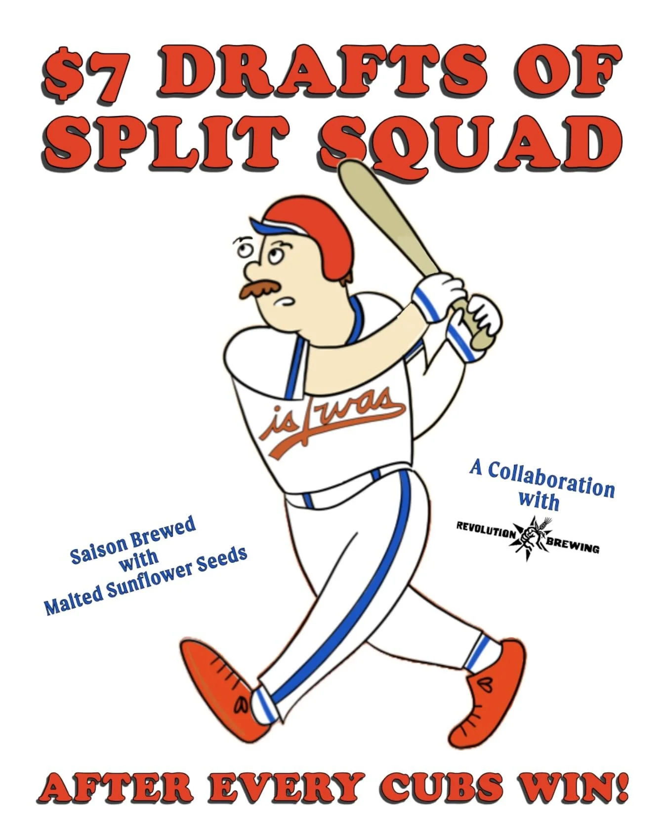 🌻⚾We&rsquo;re tapping Split Squad, a Saison made with malted sunflower seeds from @sugarcreekmaltco , brewed in collaboration with @revbrewchicago , on Wednesday March, 25th to celebrate opening day! Come watch the Yankees play at 7pm in our taproom