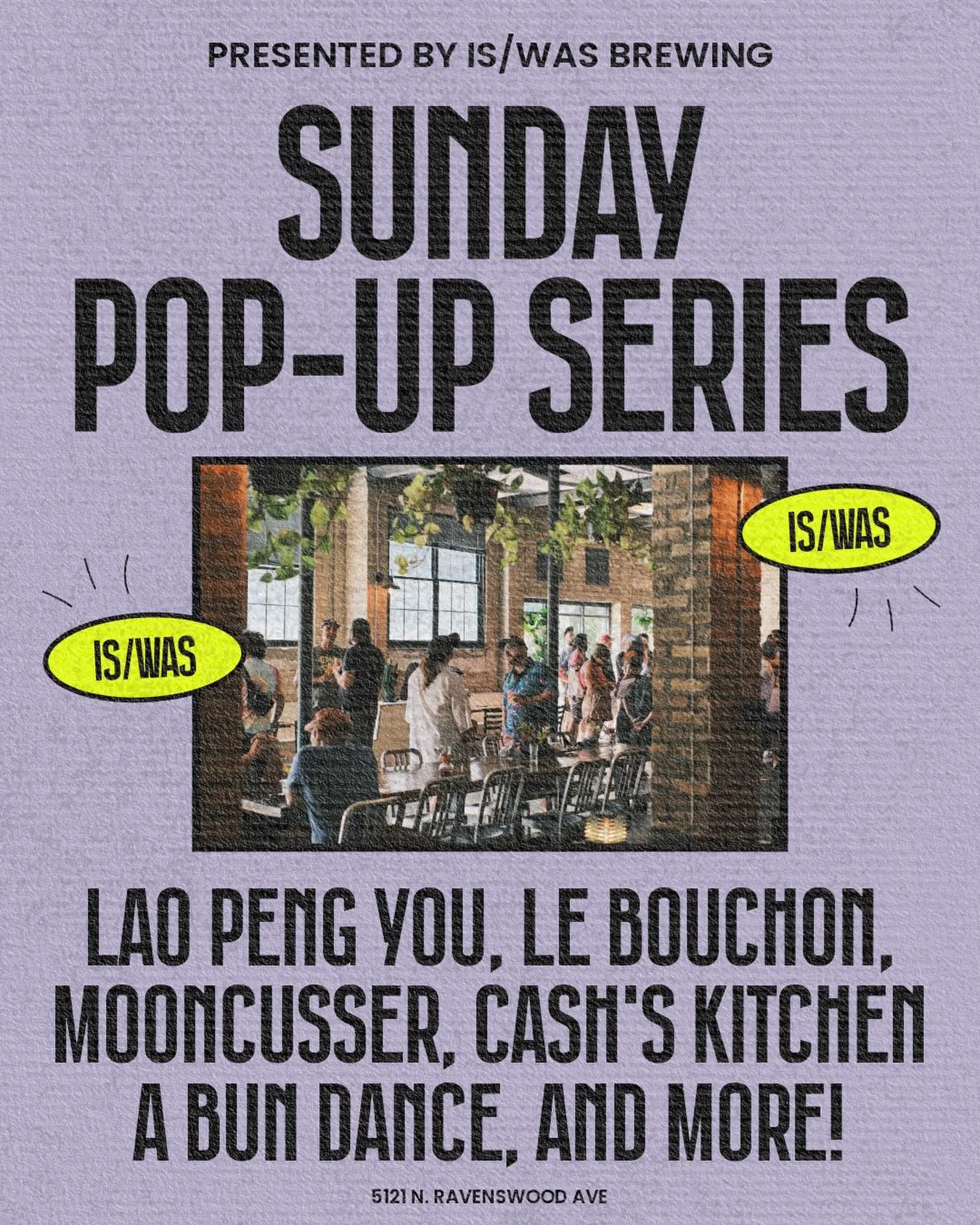 We are incredibly excited to announce our Sunday Pop-Up Series!

We&rsquo;ve had the incredible opportunity to make beer with some of the best restaurants in Chicago. They are often gracious enough to let us (and our beers) into their homes, so this 