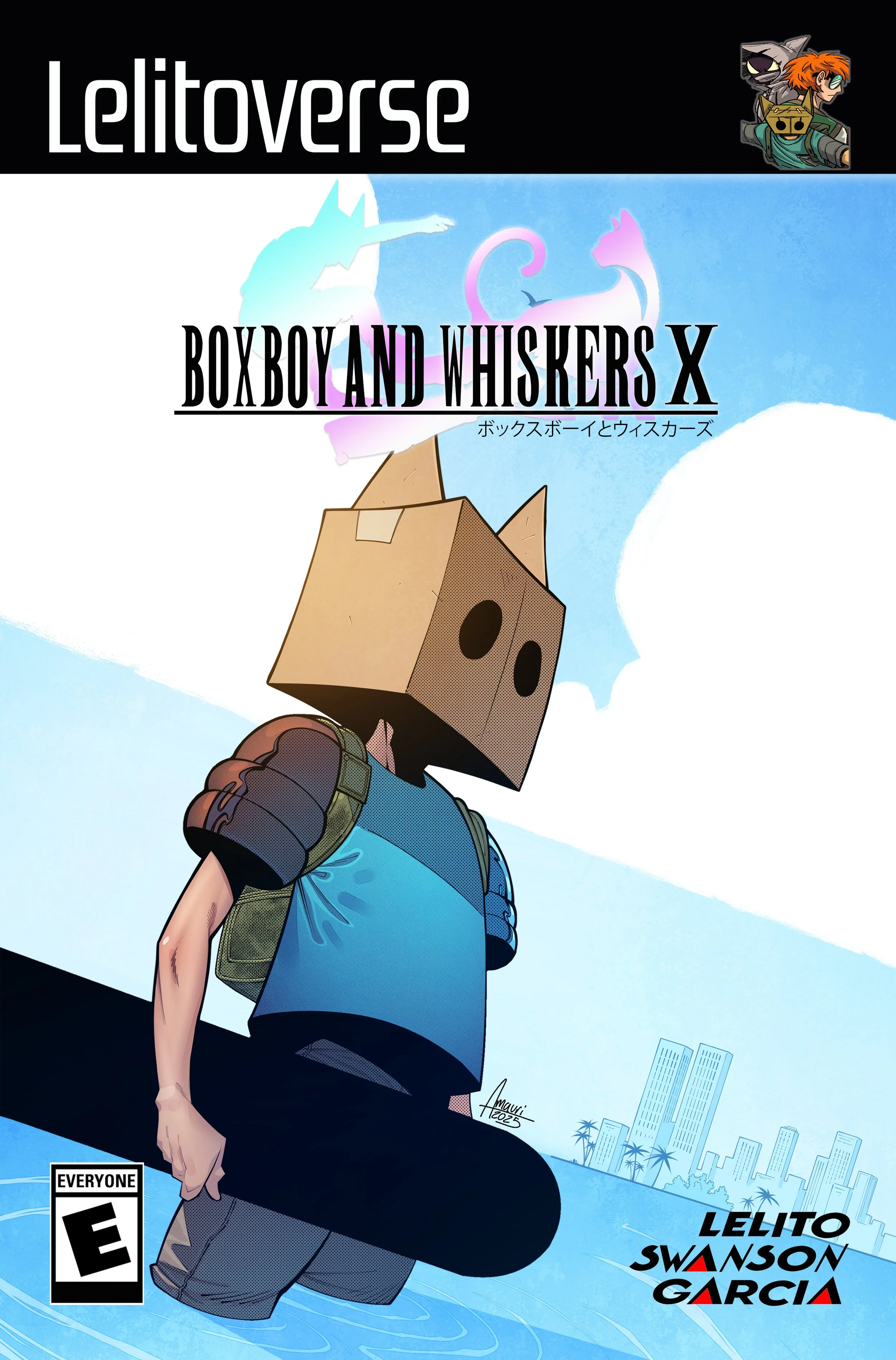 BoxBoy & Whiskers #10 FFX Homage Variant Cover by Amauri Morales