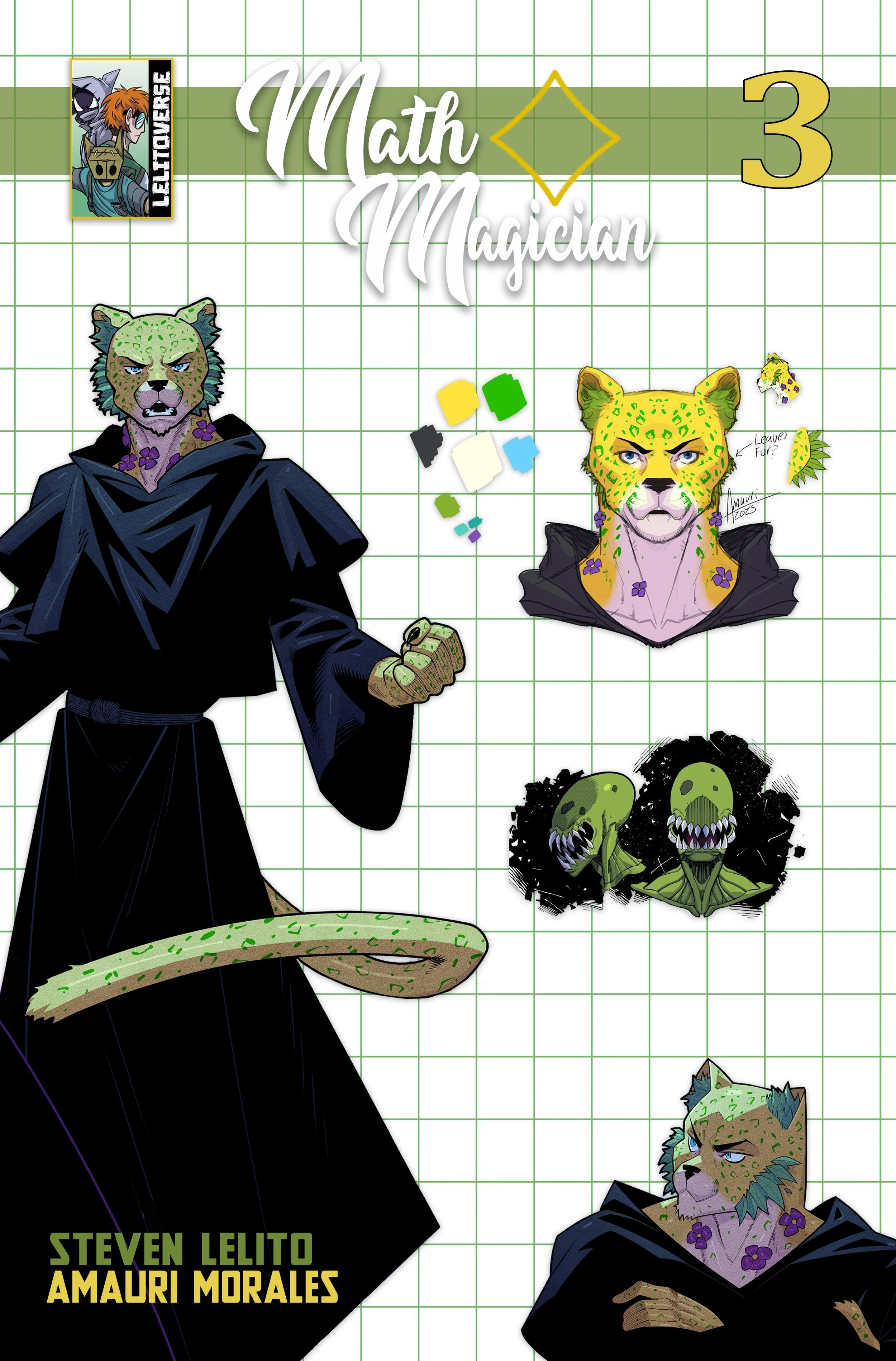 Math Magician #3 2nd Print Designer Variant by Amauri Morales