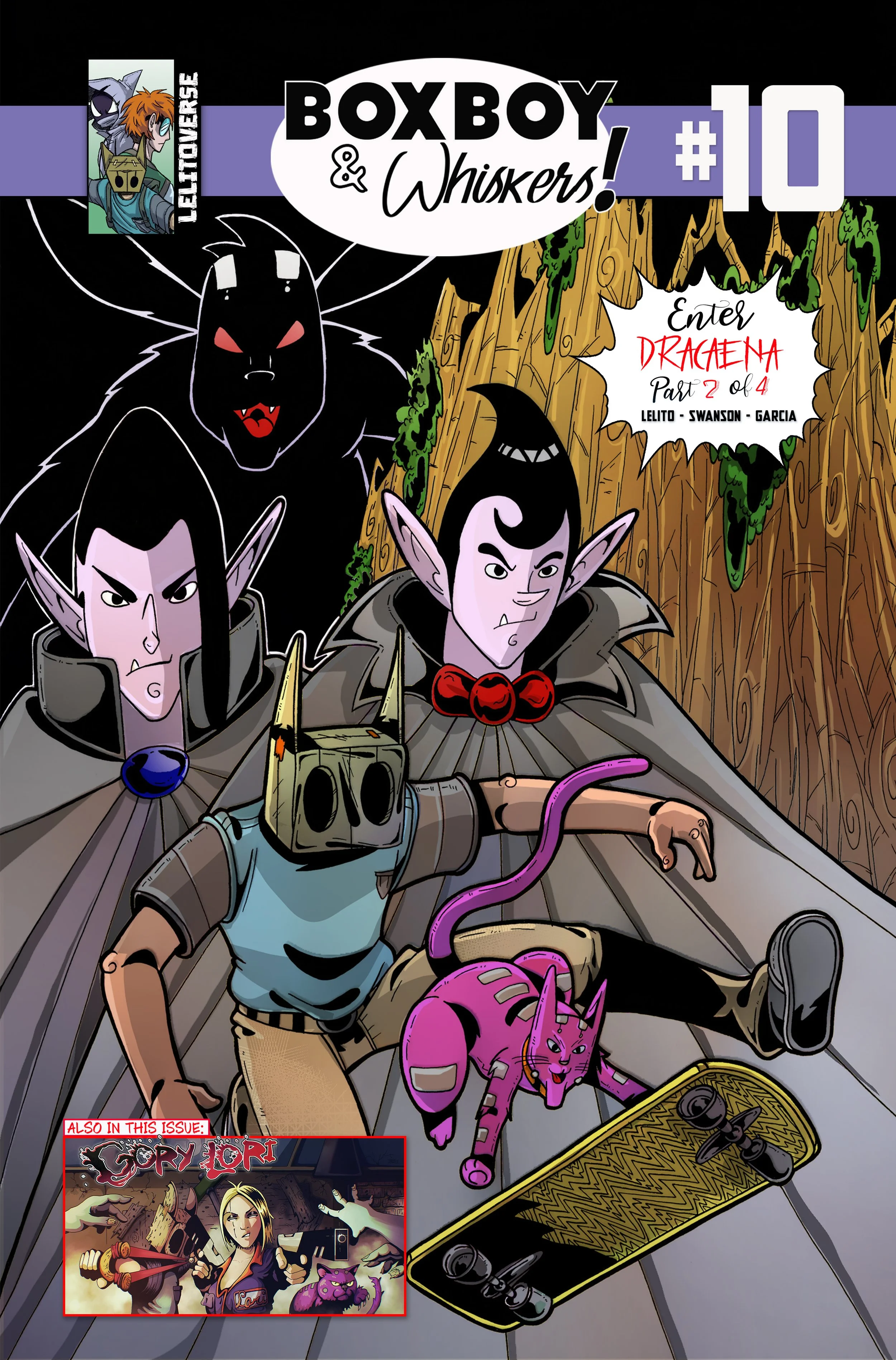 BoxBoy & Whiskers #10 Cover by Kron Swanson & Amalia Garcia (1st Printing)