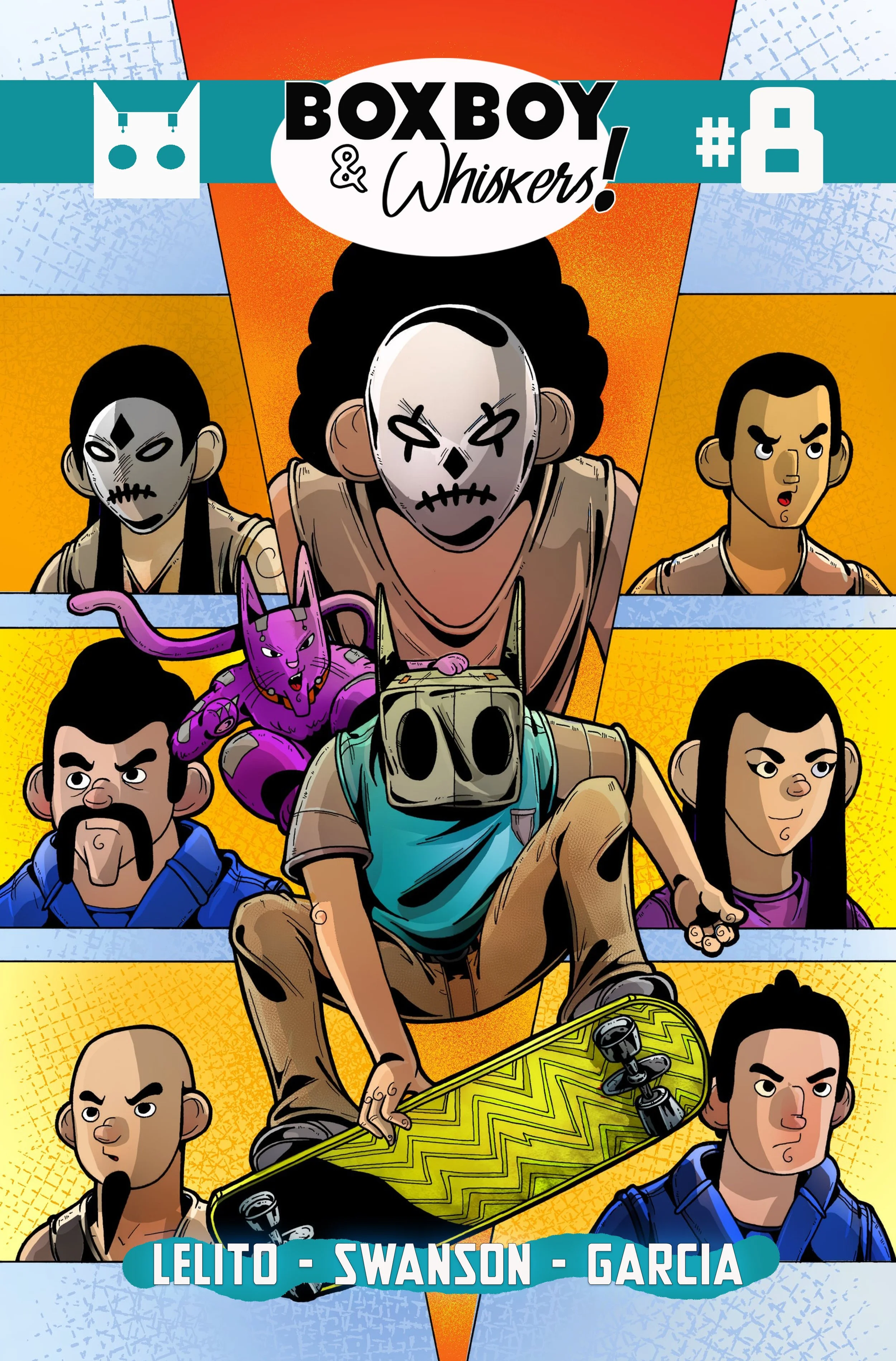 BoxBoy & Whiskers #8 Cover by Kron Swanson & Amalia Garcia (1st Printing)