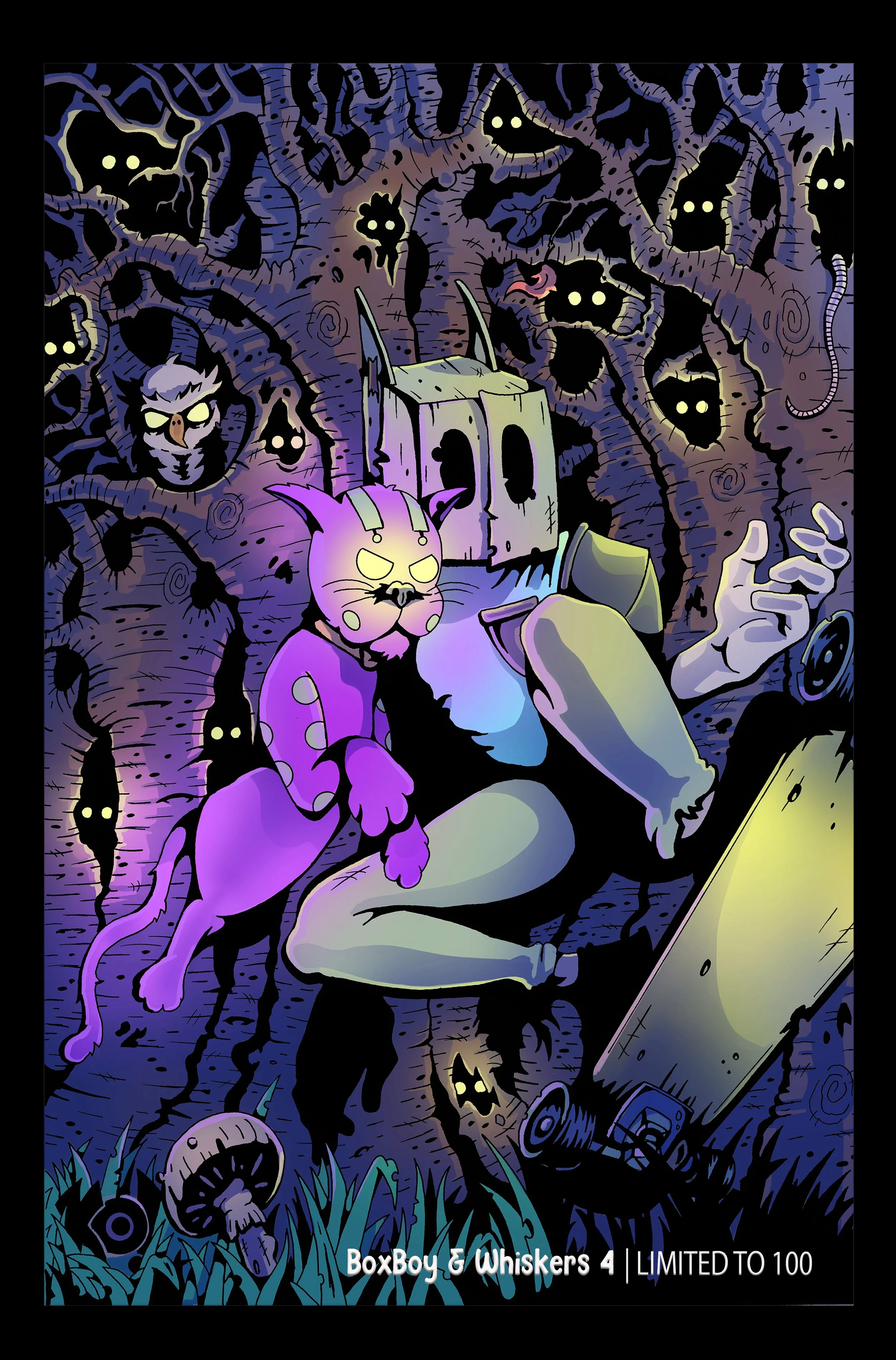 BoxBoy & Whiskers #2 Variant Cover by Mike Koneful & RC Young