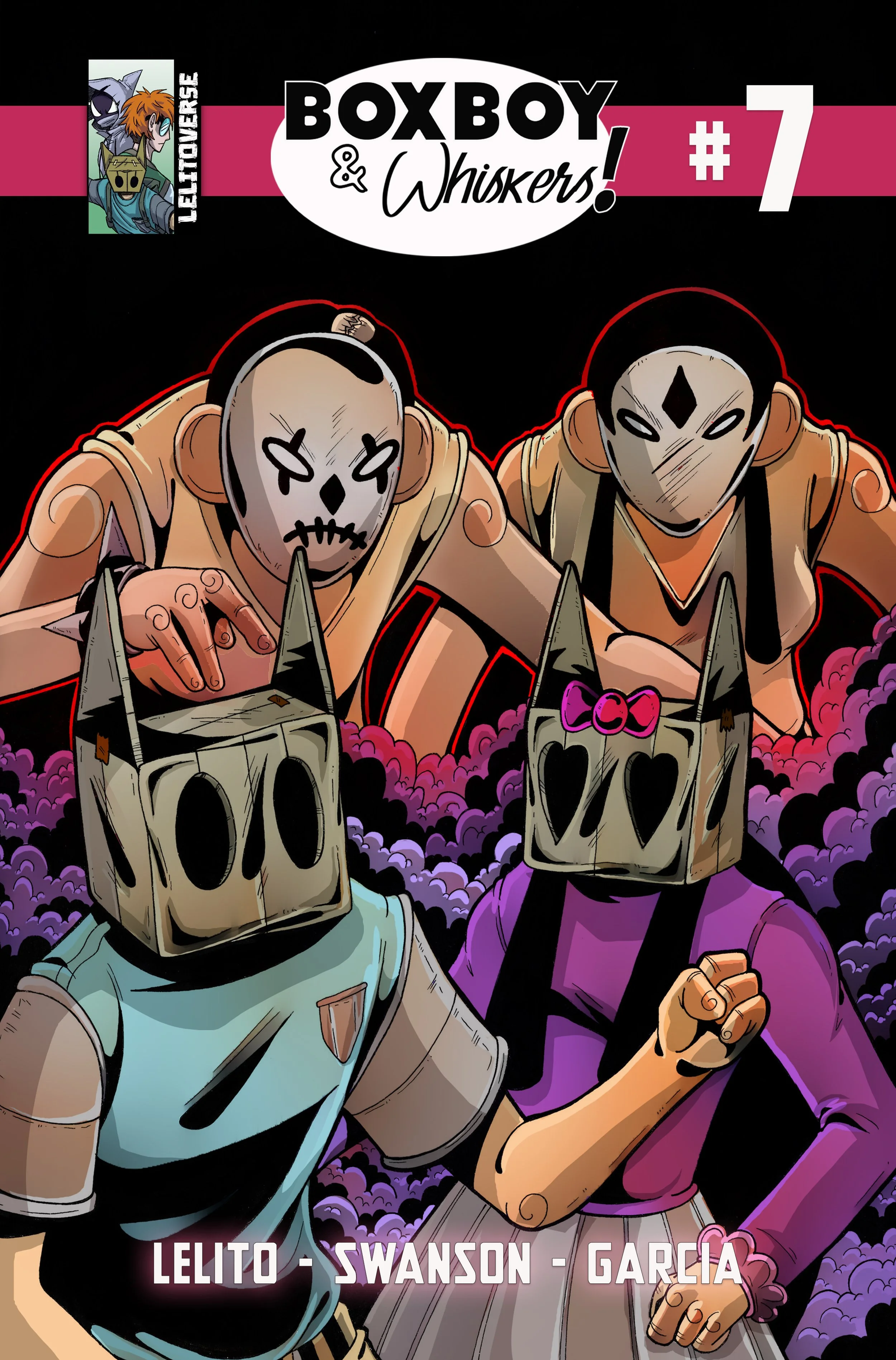 BoxBoy & Whiskers #2 Cover by Kron Swanson & Amalia Garcia (2nd Printing)