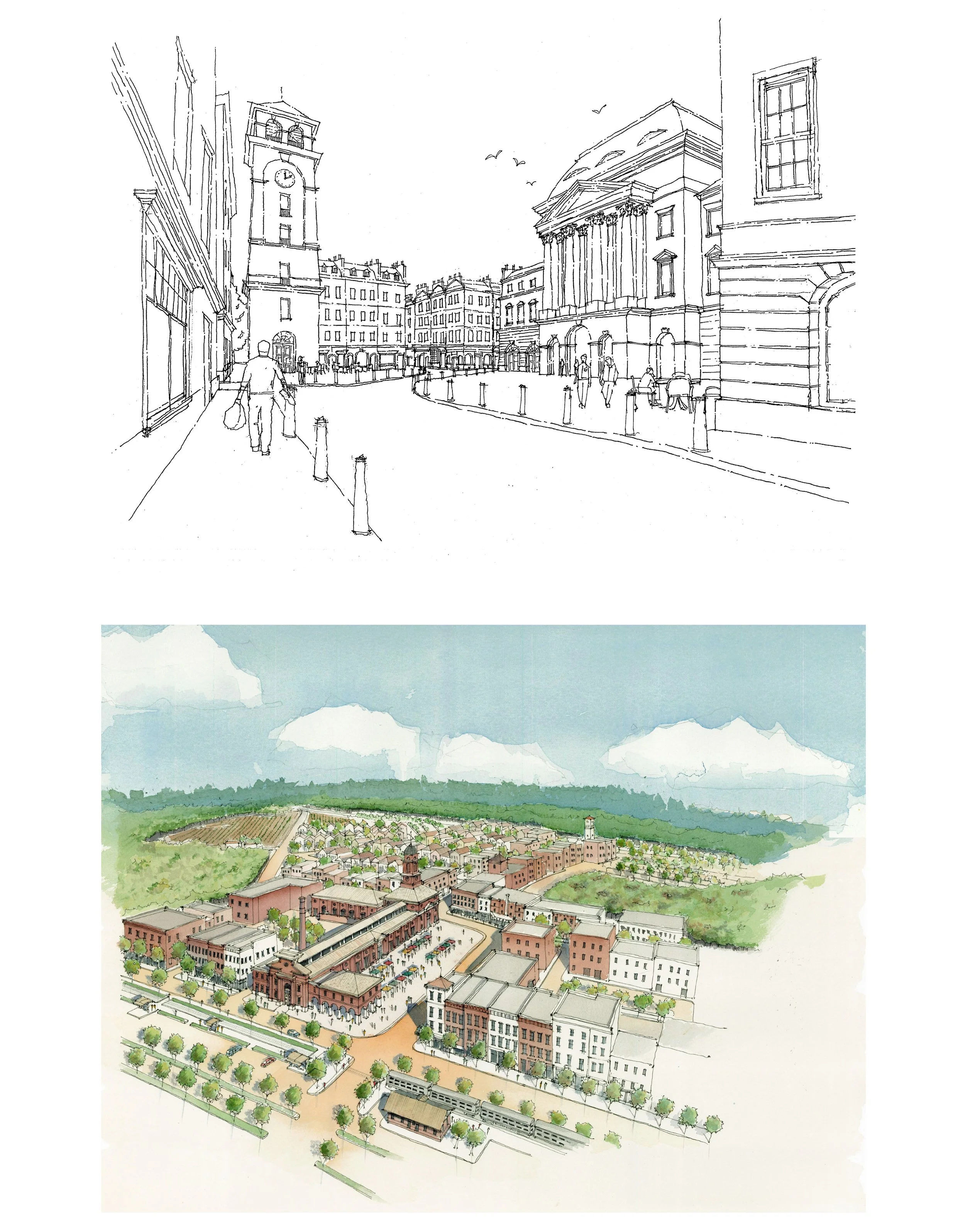 Architecture Watercolor Renderings | Kirley Architects