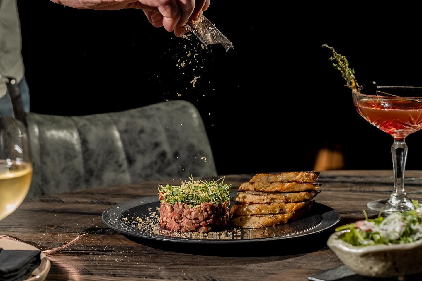 Start your dinner off right with our Wagyu Tartare, made with the finest Texas Filet Mignon and Ribeye, finished off with a Balsamic Cured Egg.