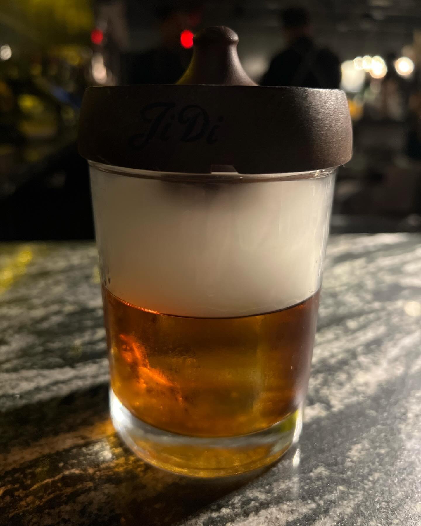Delicious Michters Rye marinating in sweet Cherry Wood Smoke, enjoy a sinful Smoke Rings After Dark at The Saint