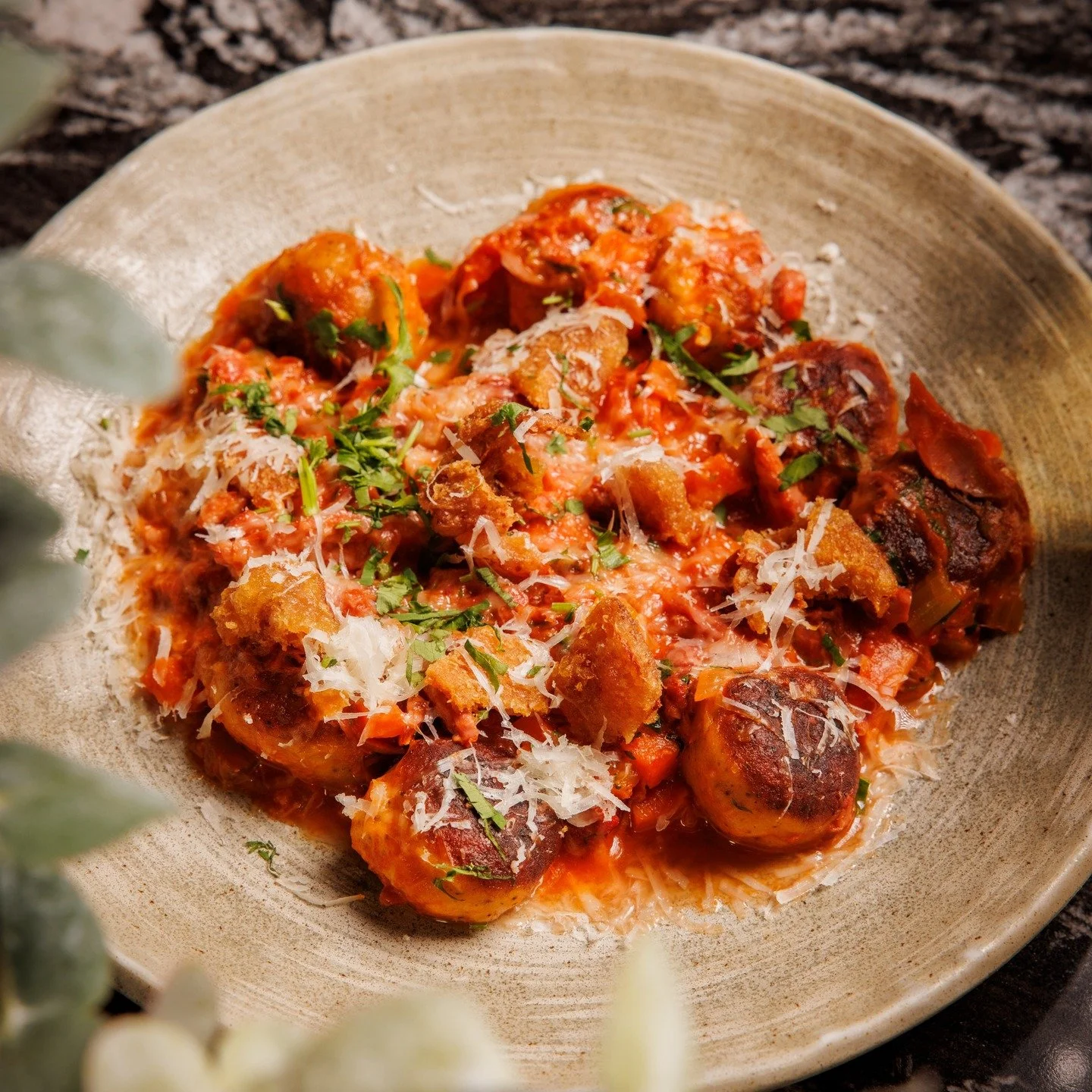 When Gnudi meets Duck in the most decadent way possible 🔥 Ricotta pillows swimming in rich sauce&mdash;Chef Sergio Esquivel is cooking magic at The Saint. Texas flair meets Italian soul.