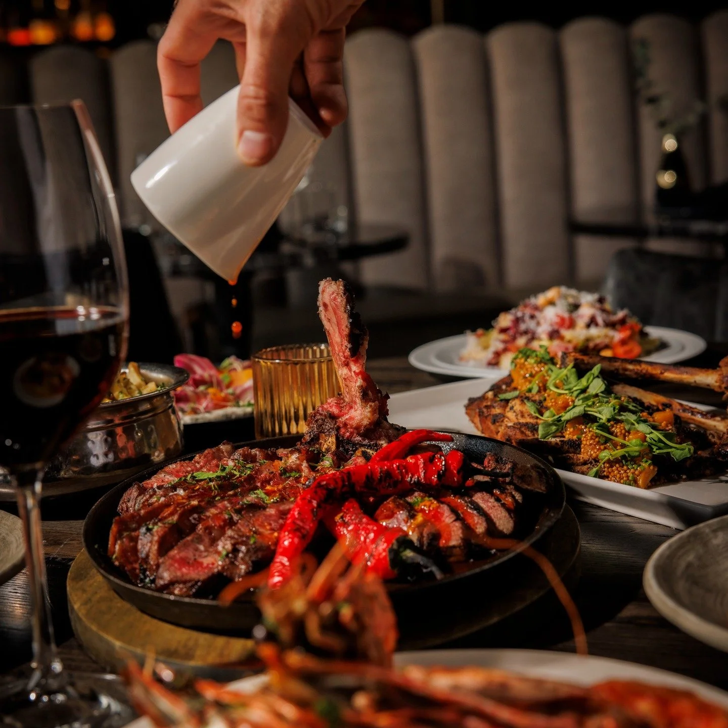 When the steak hits different at The Saint Dallas... This perfectly seared Texas Wagyu Ribeye (or that melt-in-your-mouth Prime Filet) is pure luxury on a plate. Italian finesse meets bold Texas beef in the Design District&mdash;tender, flavorful, an