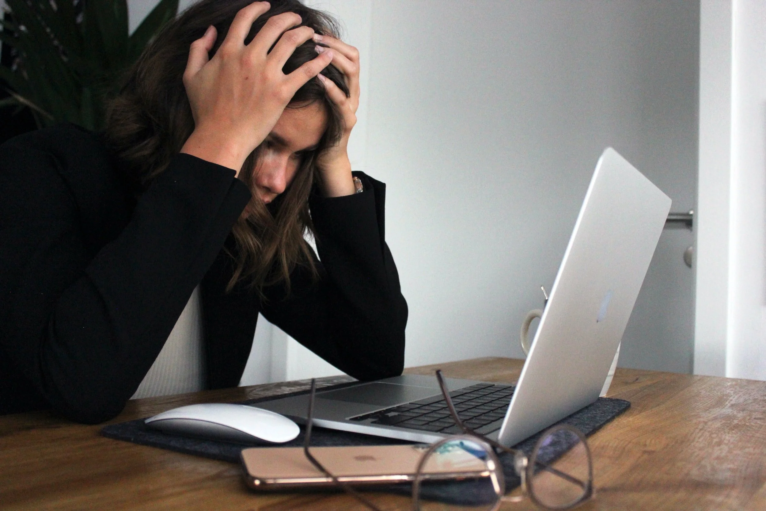 person sitting at a computer