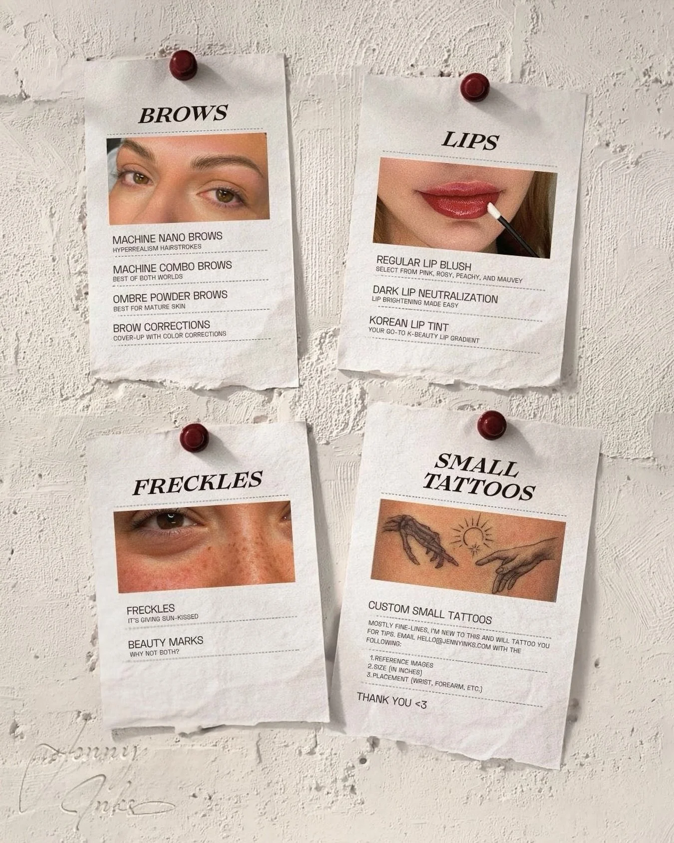 Something for every face (&amp; body) &hearts;

New clients receive $100 off their initial brow and lip appointment - discount automatically applied.

Book your session by texting 702-625-1794, looking forward to seeing you at the studio! 

For more 