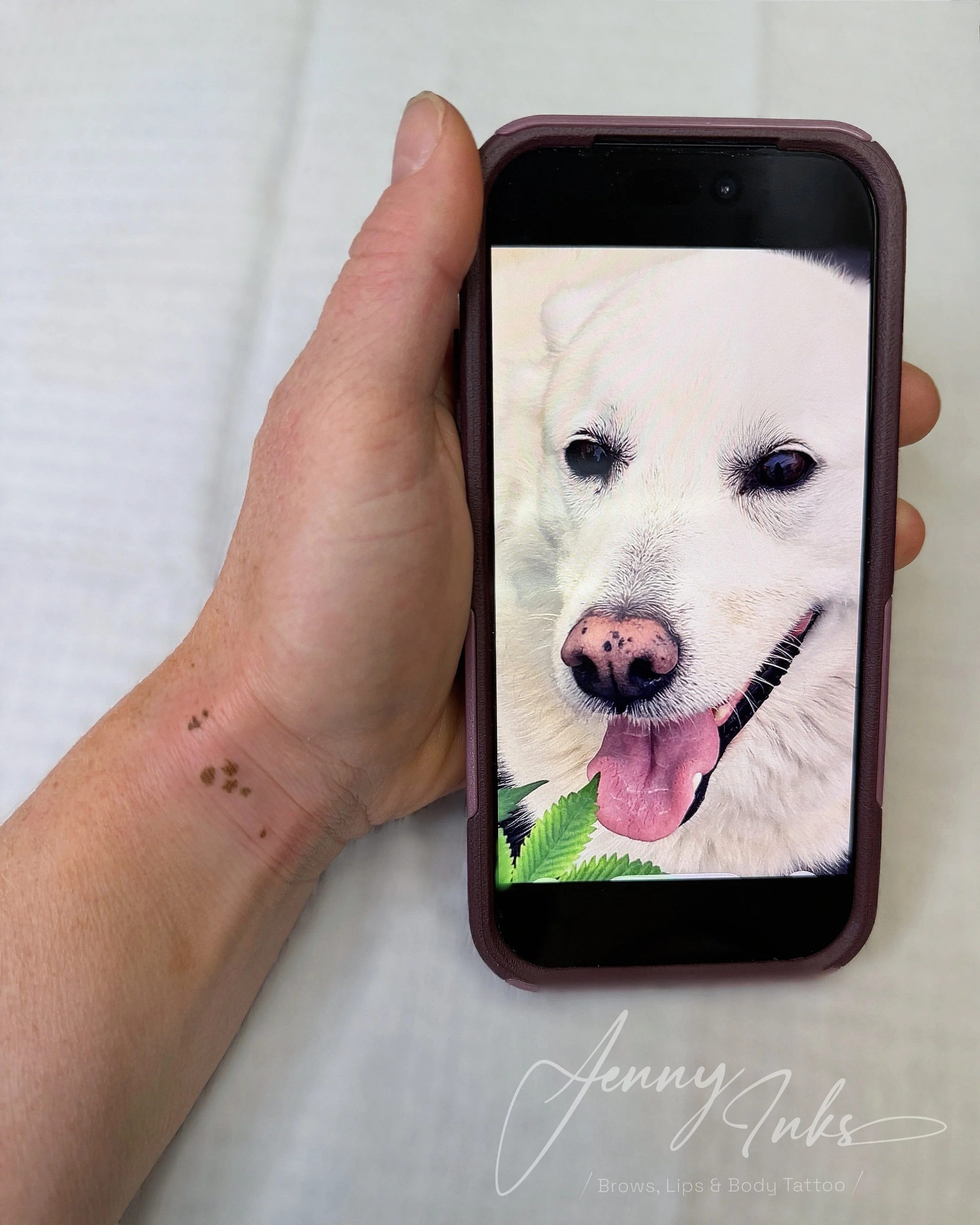 A tiny nose print freckle pattern tattoo and a forever reminder of her late angel, Aspen. 🕊️🐾

Memorial pieces hold such deep meaning, and I&rsquo;m always grateful to create something so personal and lasting for my clients.

For booking inquiries 