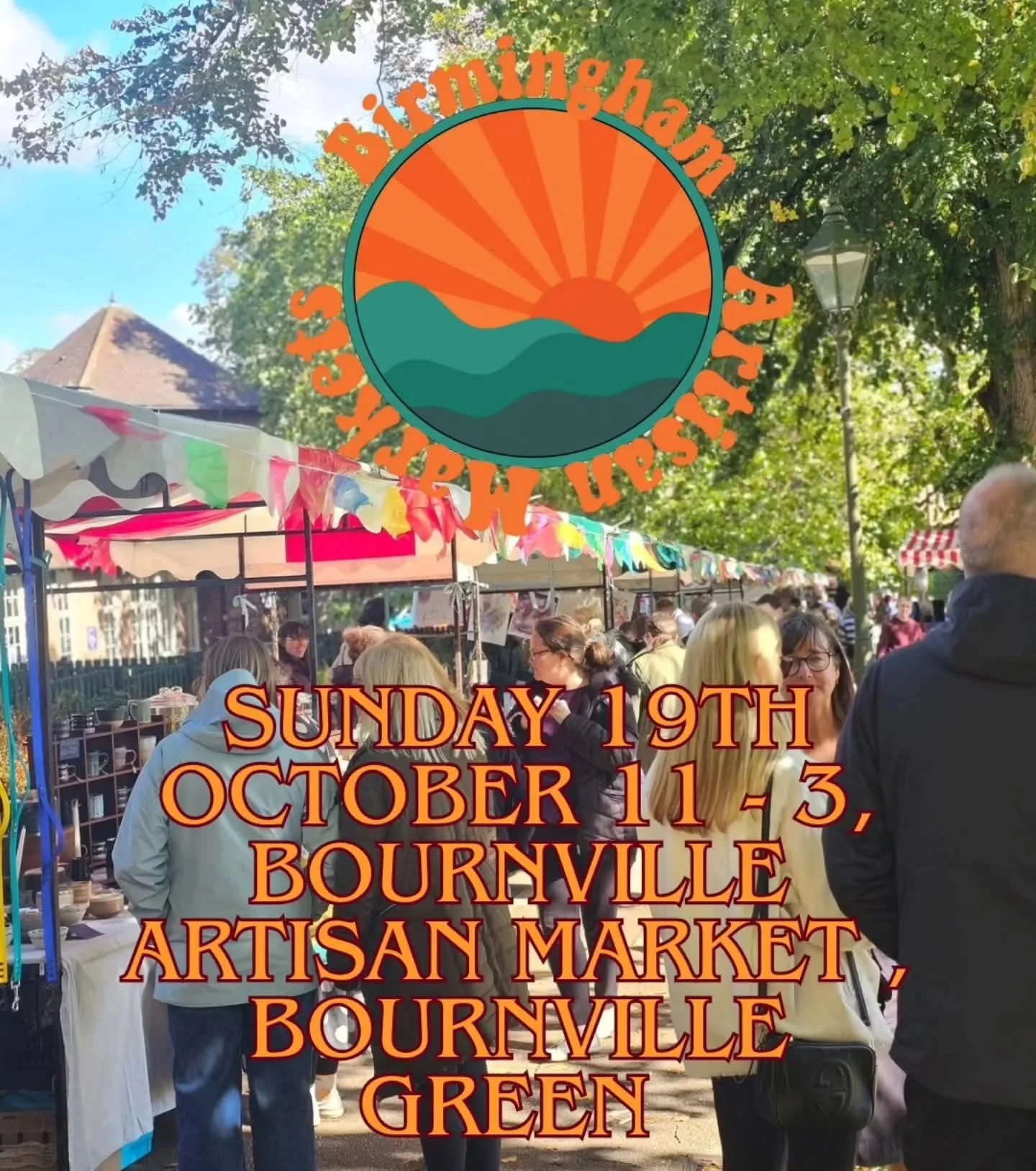 See you tomorrow, Bournville! ☺️ @birminghamartisanmarkets will be back on the green 11-3. It's not too early to start making your Christmas list... 🤫🪡