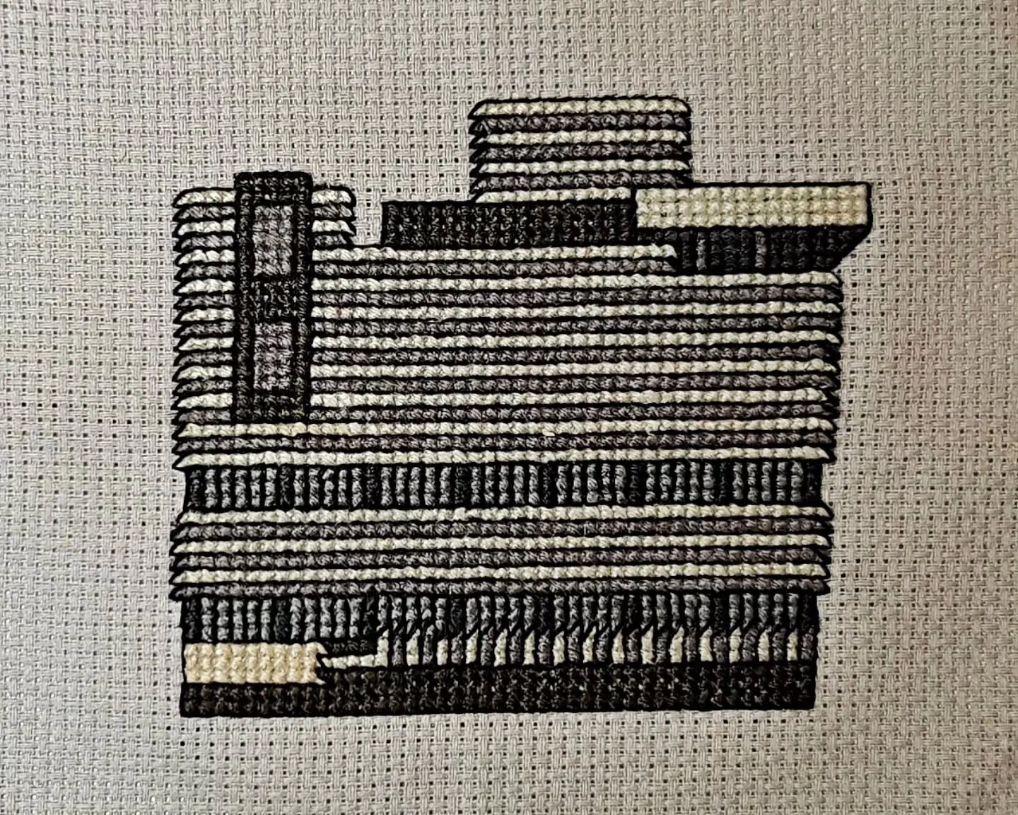 Only seven shades of grey, but still very sexy.

#newstreetsignalbox #birmingham #brutalism #brutalist #crossstitch #dmcthreads #dmcembroidery #brumdmc #zweigartneedleworkfabrics #zweigart #birminghamartist #birminghammade #christmasgift #crossstitch