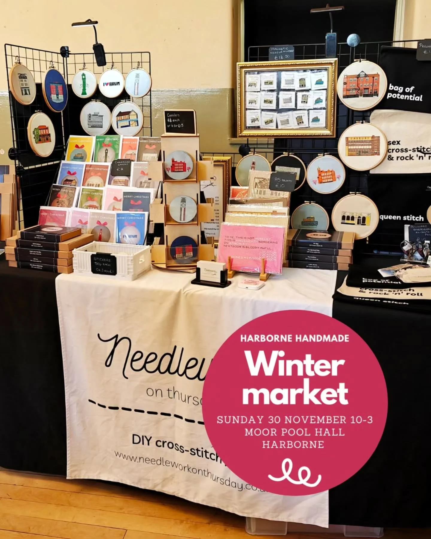 On Sunday I'm back at @harbornehandmade for the winter market! 🙂 There's always a brilliant array of handmade gifts from local makers and it's a brilliant place to find presents for all your favourite people. 💝